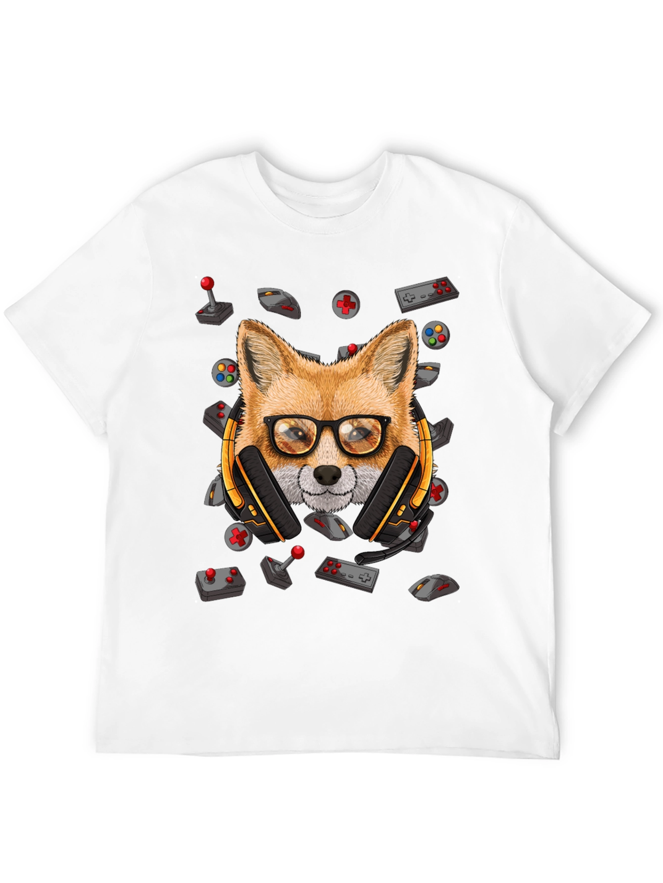 Gamer Fox T-Shirt - Cool Animal Graphic Tee