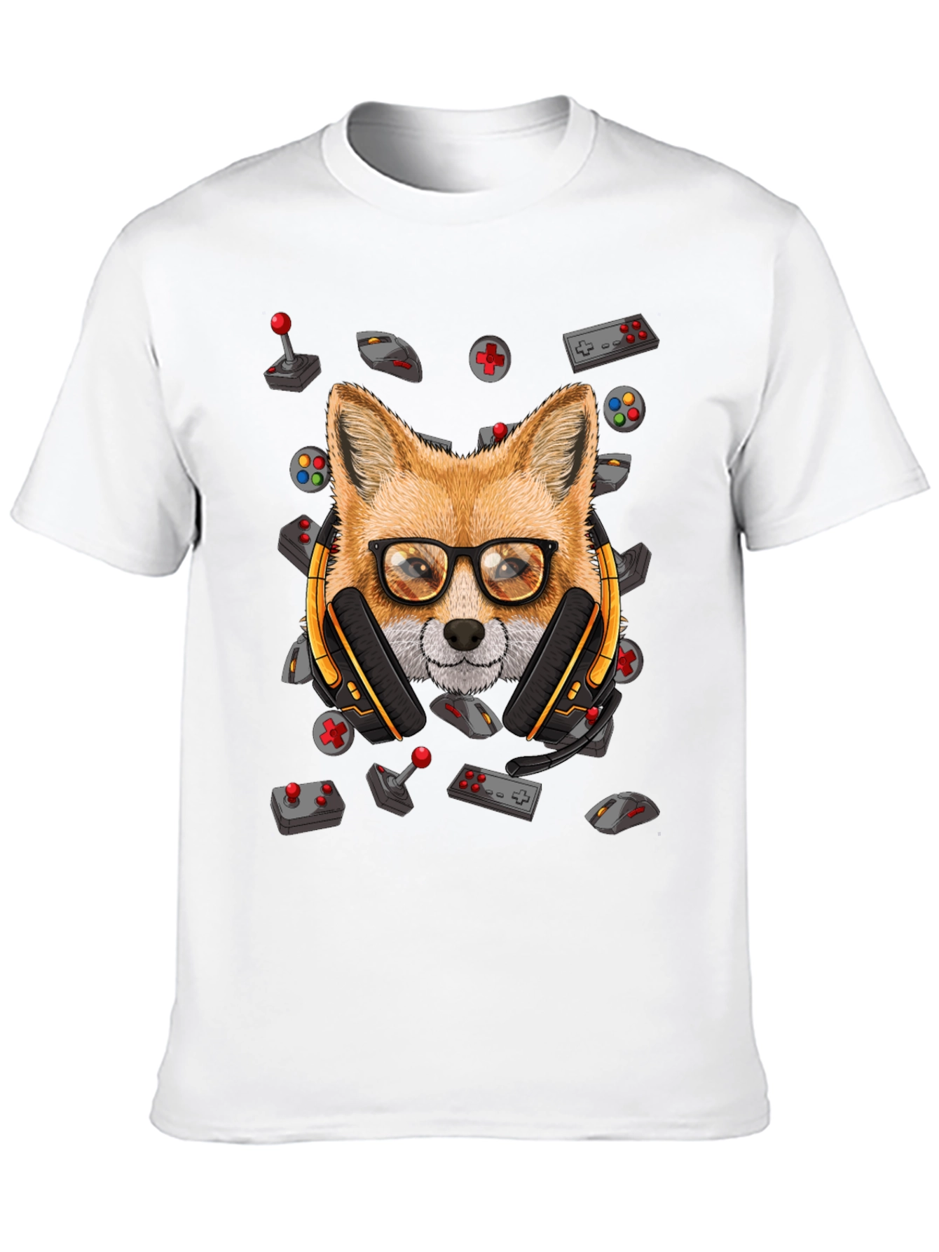 Gamer Fox T-Shirt - Cool Animal Graphic Tee