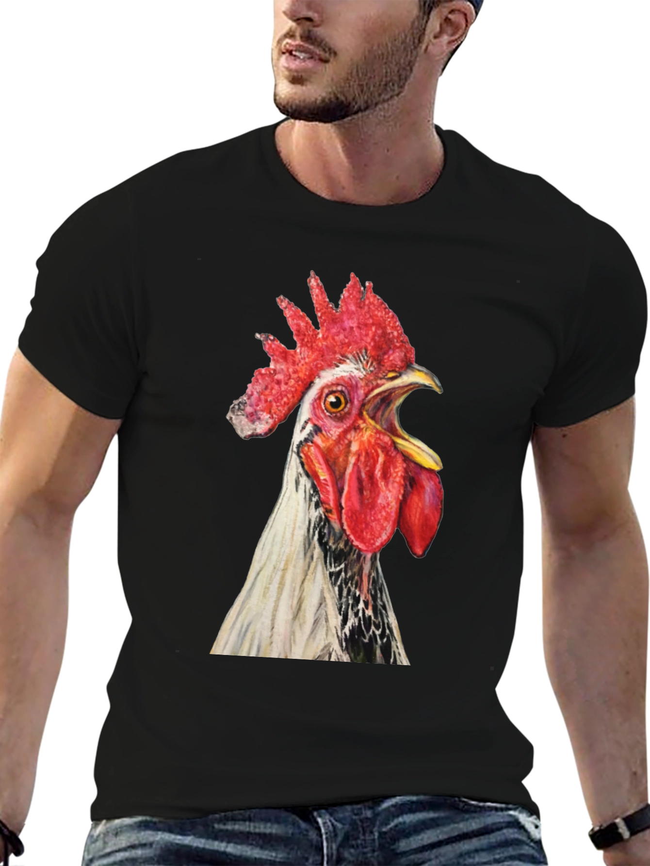 Rooster Graphic Tee - Black