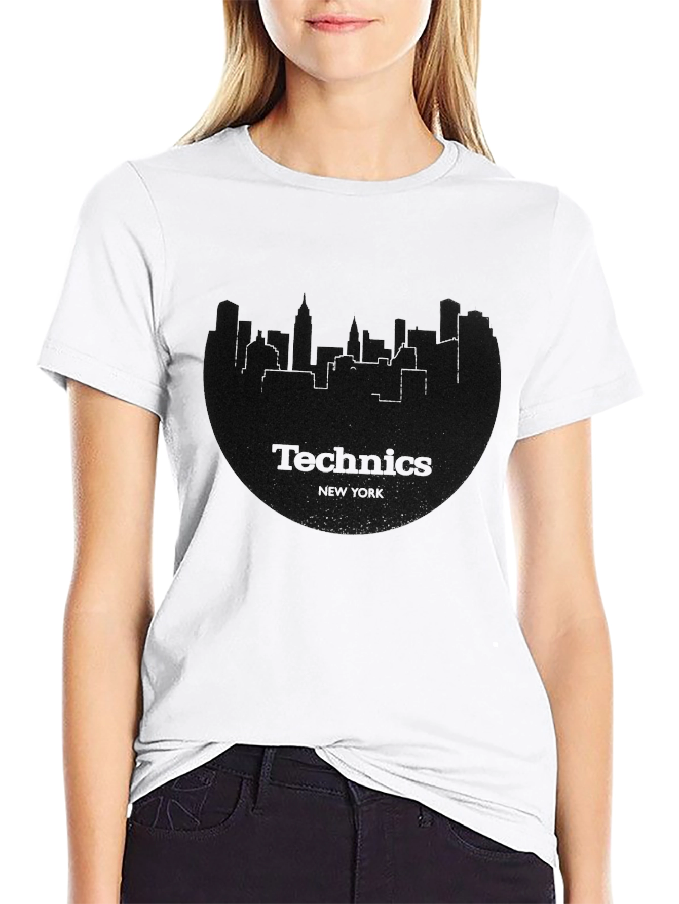 Technics Cityscape Black T-Shirt