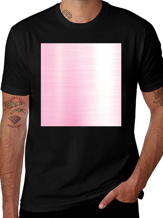 Black Tee with Pink Abstract Design