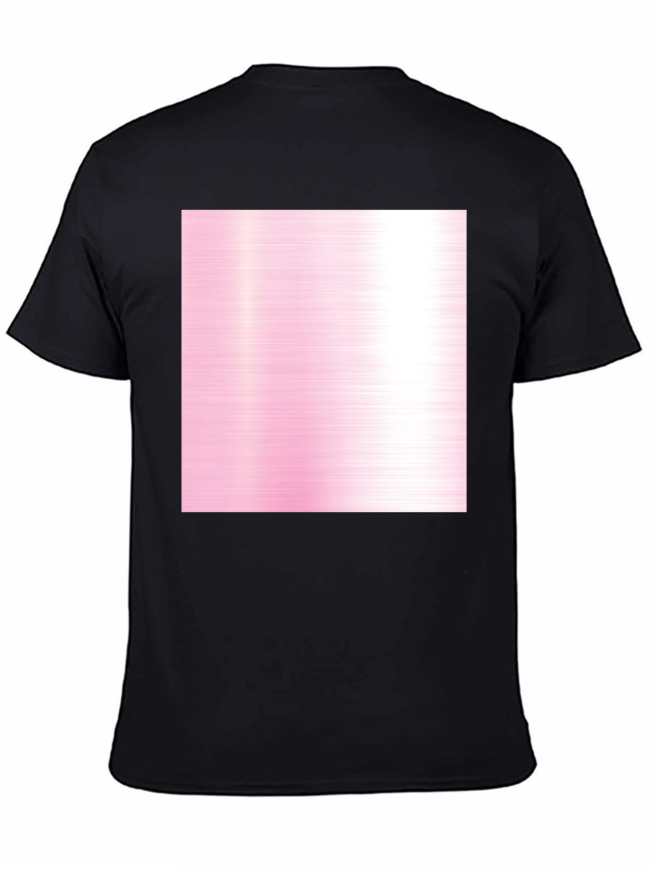 Black Tee with Pink Abstract Design