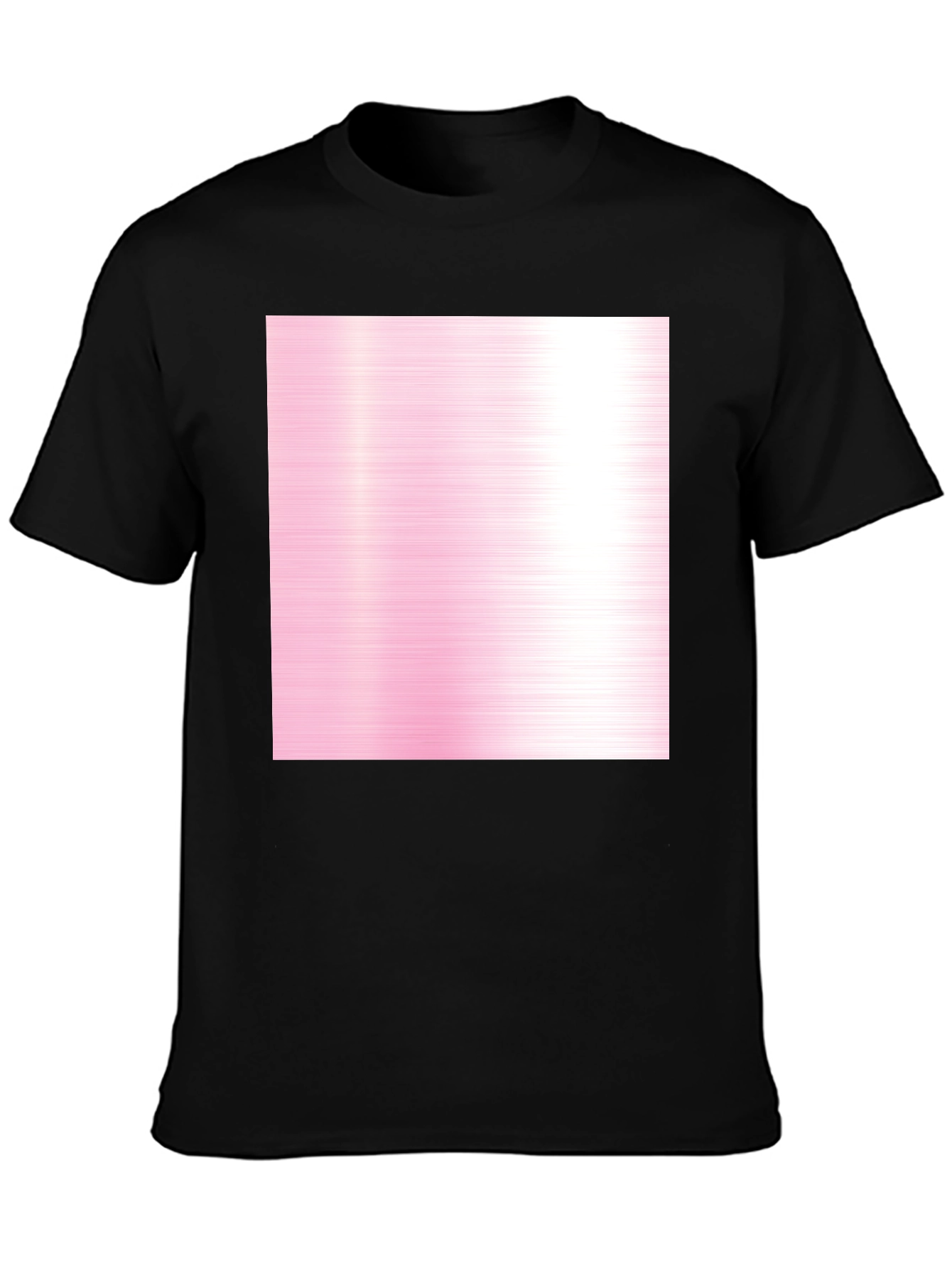 Black Tee with Pink Abstract Design