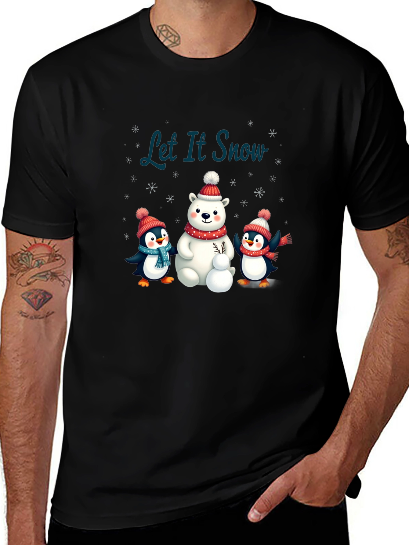 Festive Winter Graphic Tee - Let It Snow!