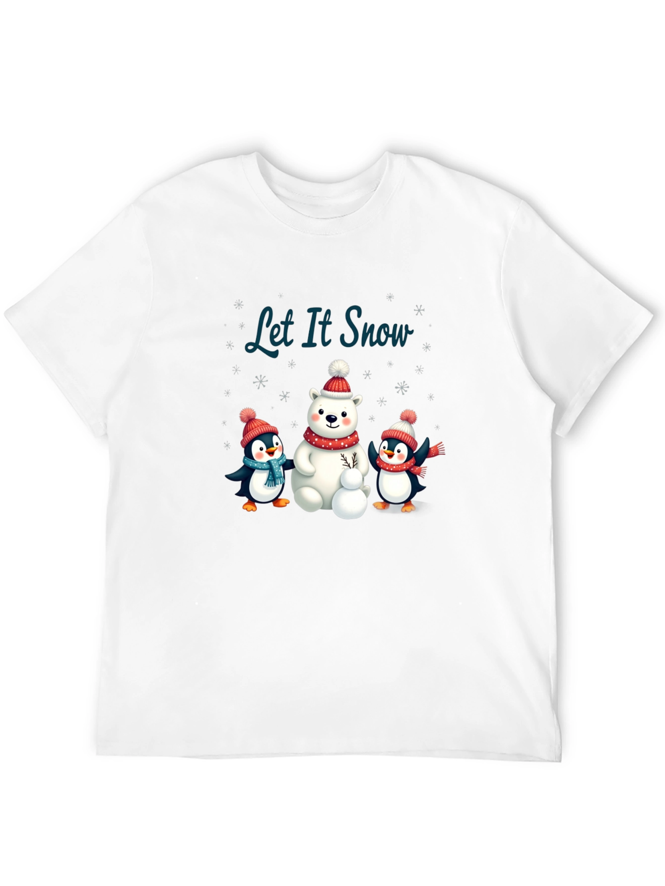Festive Winter Graphic Tee - Let It Snow!