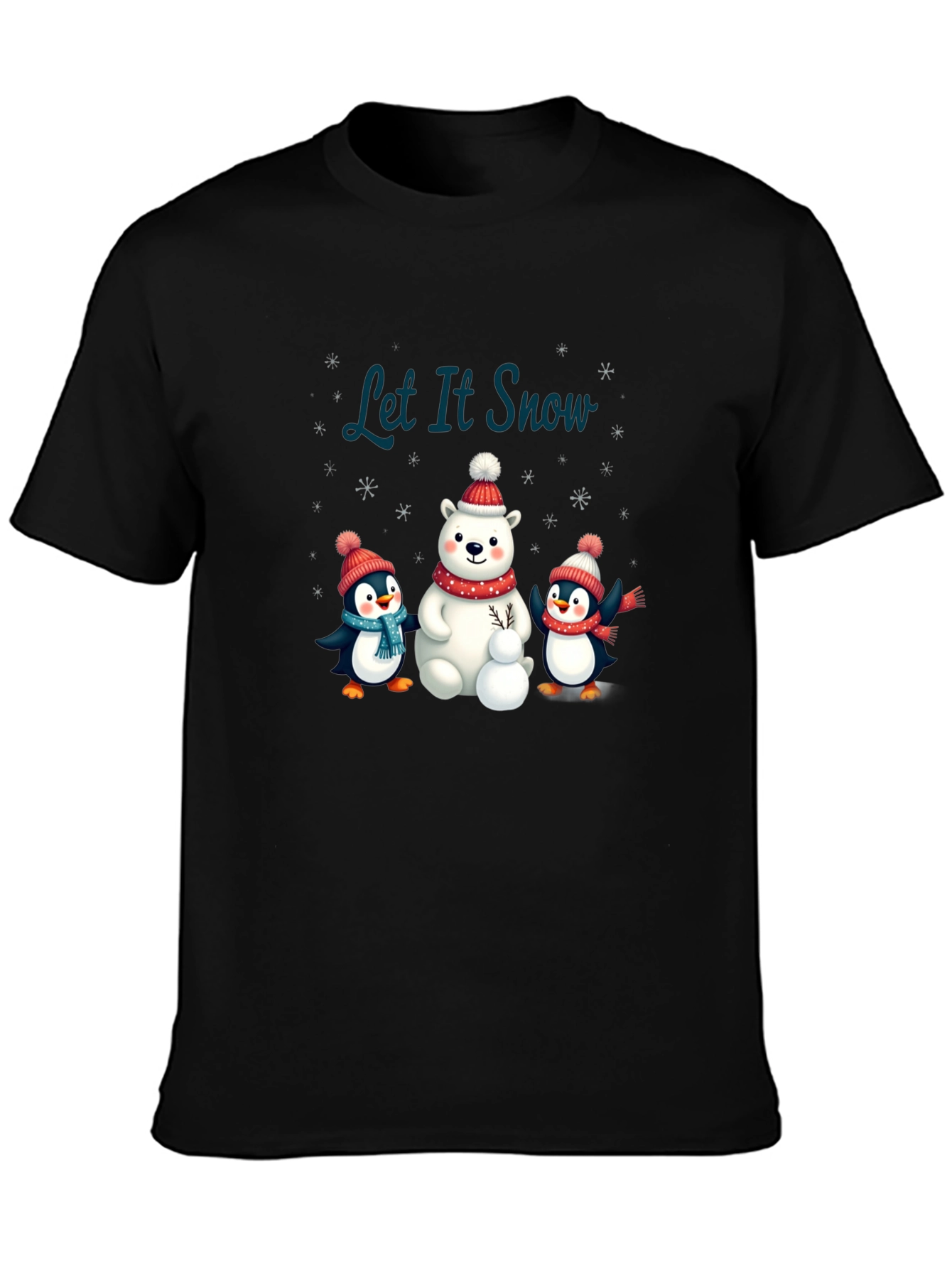 Festive Winter Graphic Tee - Let It Snow!