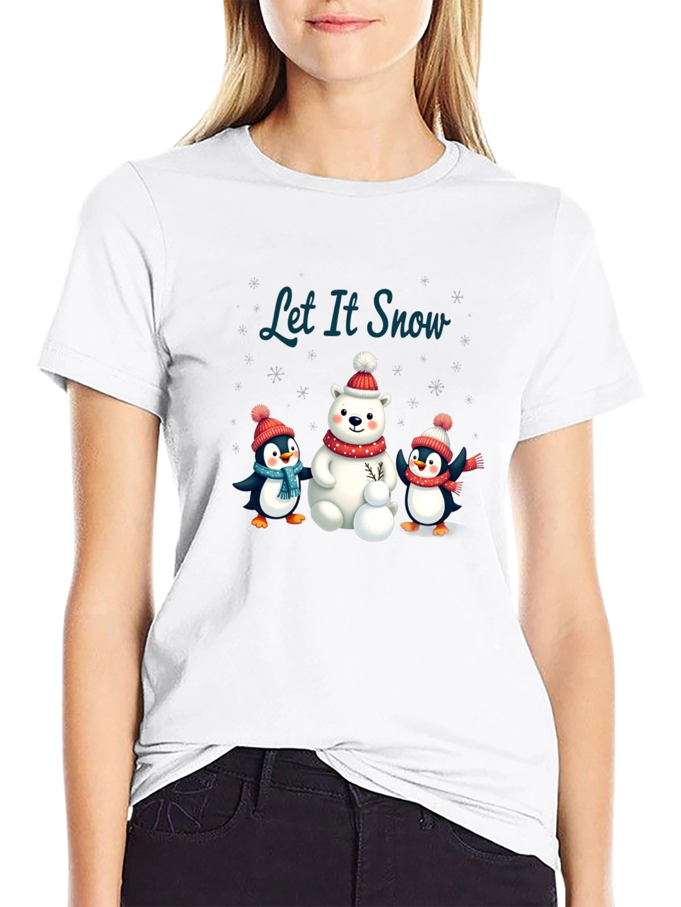 Festive Winter Graphic Tee - Let It Snow!