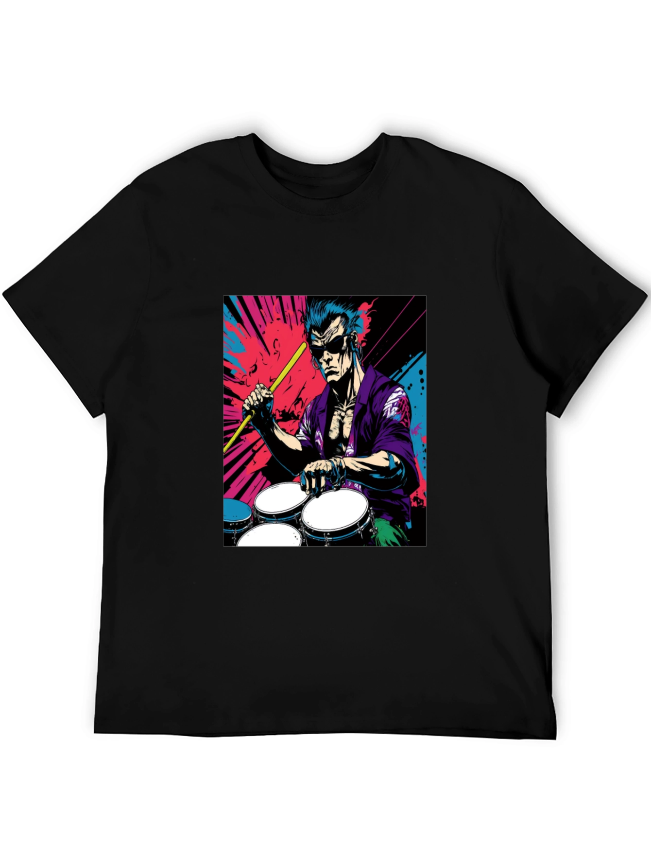 Drummer Graphic Tee - Rock and Roll Style