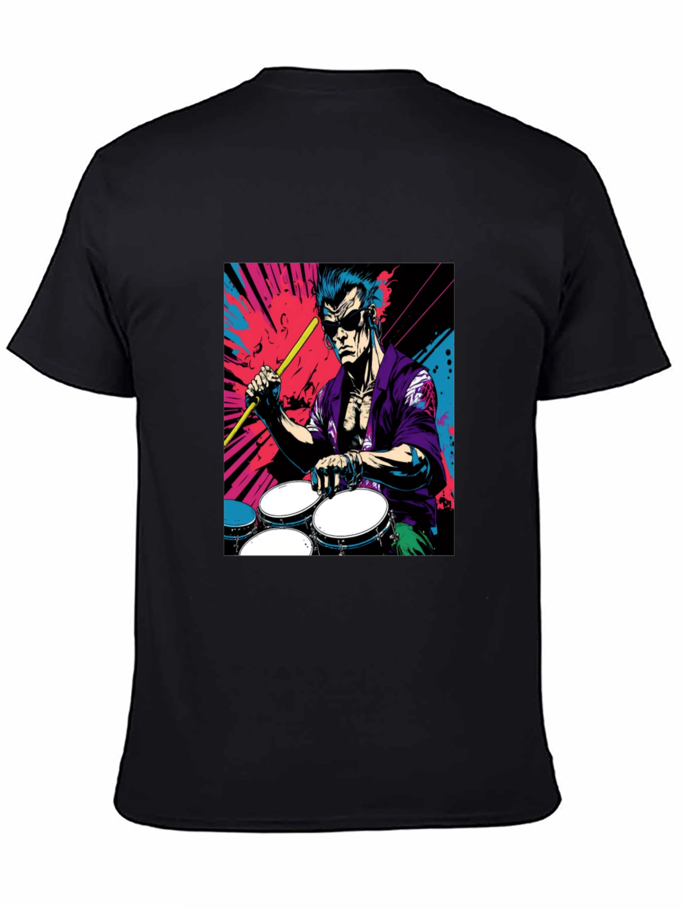 Drummer Graphic Tee - Rock and Roll Style