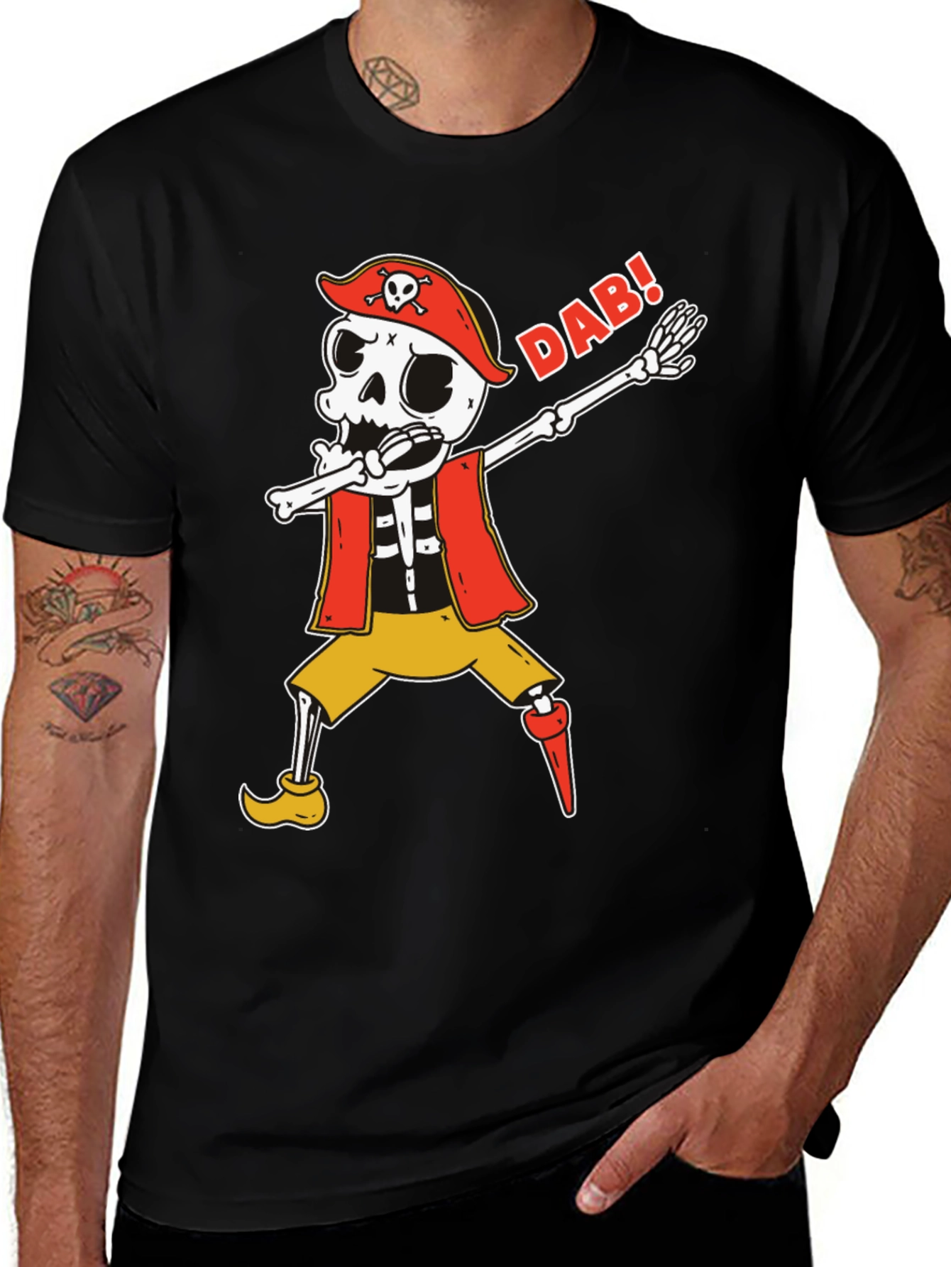 Dabbing Skeleton Pirate T-Shirt