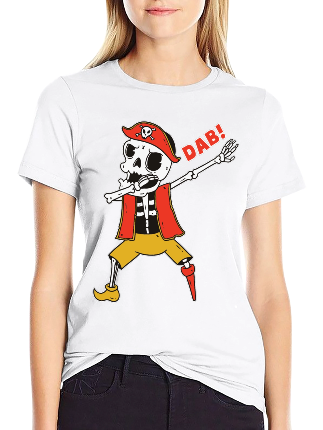 Dabbing Skeleton Pirate T-Shirt
