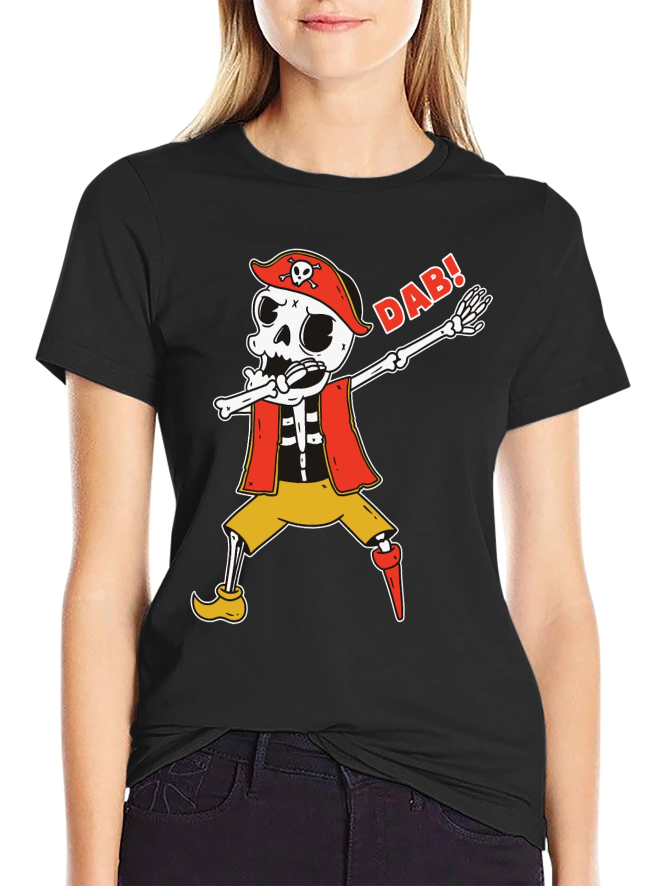 Dabbing Skeleton Pirate T-Shirt