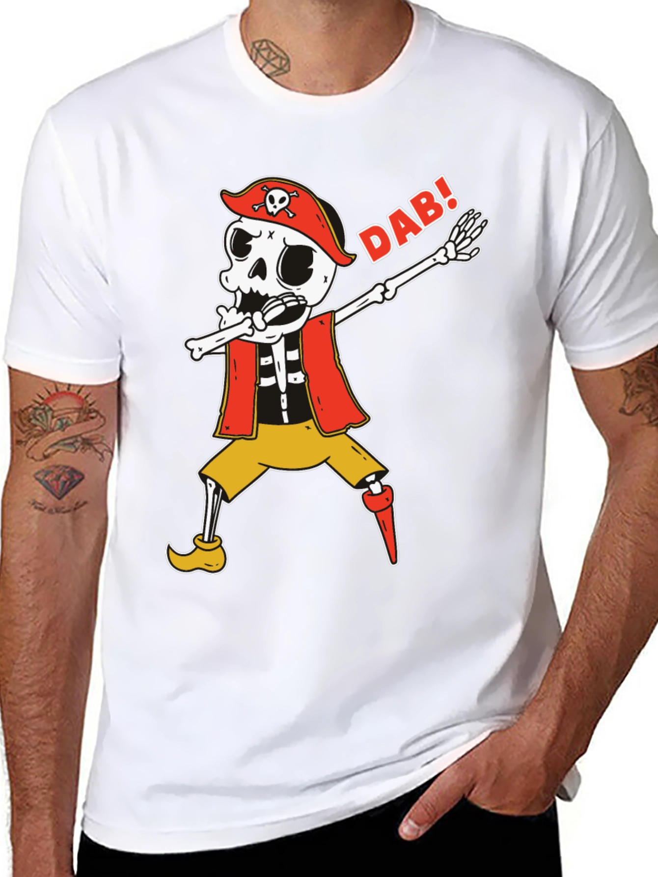 Dabbing Skeleton Pirate T-Shirt