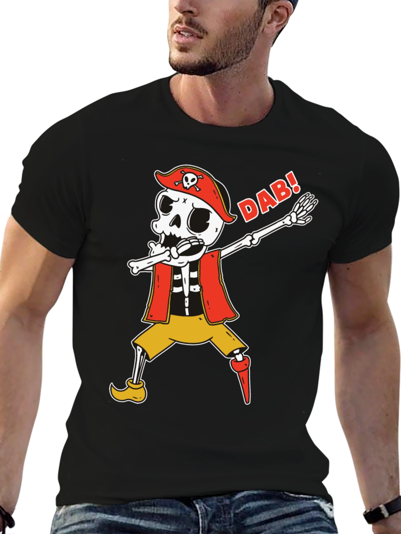 Dabbing Skeleton Pirate T-Shirt