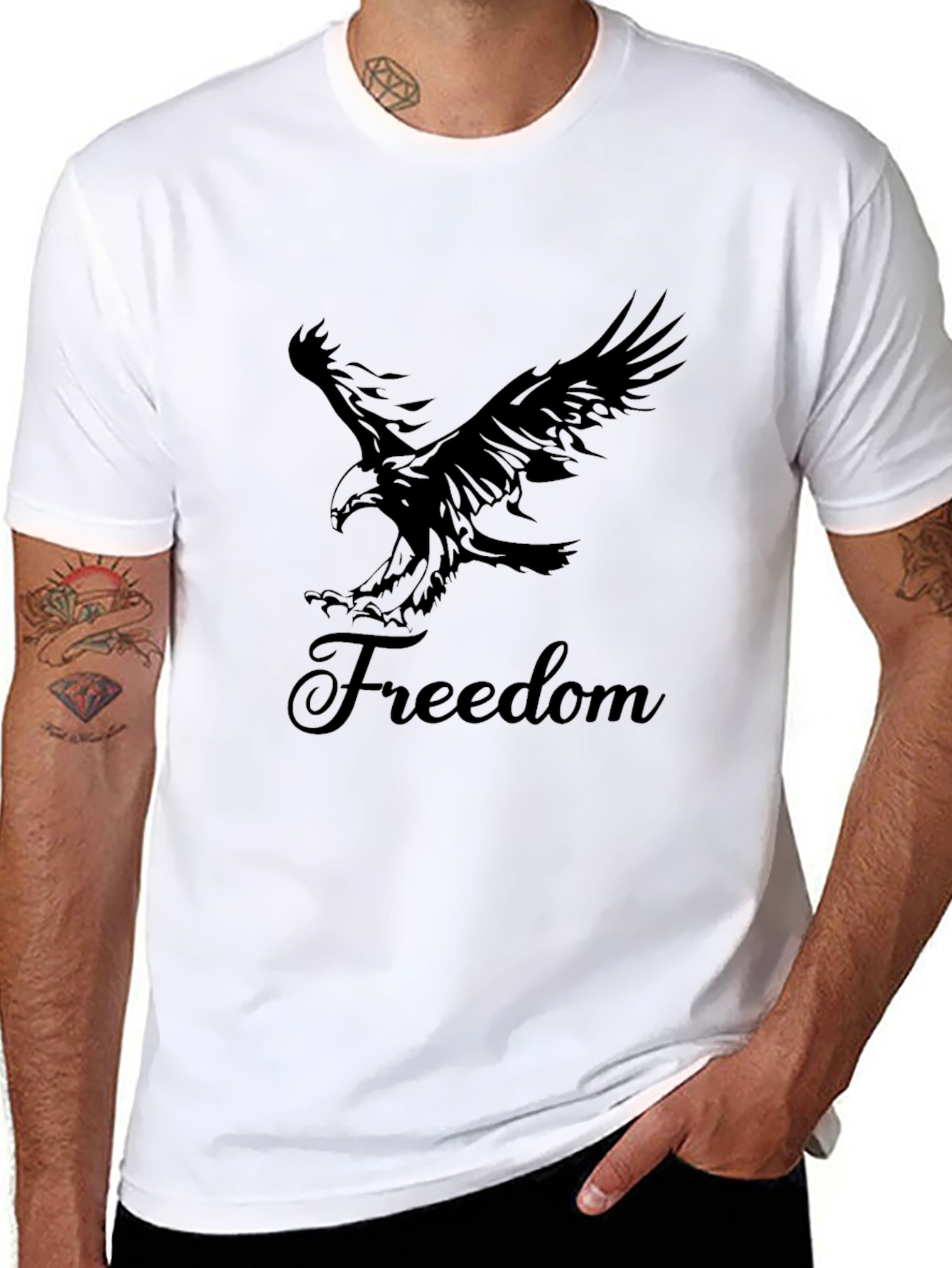 Freedom Eagle Graphic Mens T-Shirt