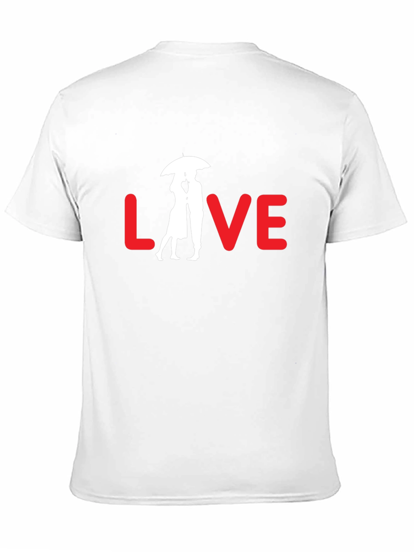 Love Couple Under Umbrella Graphic Tee