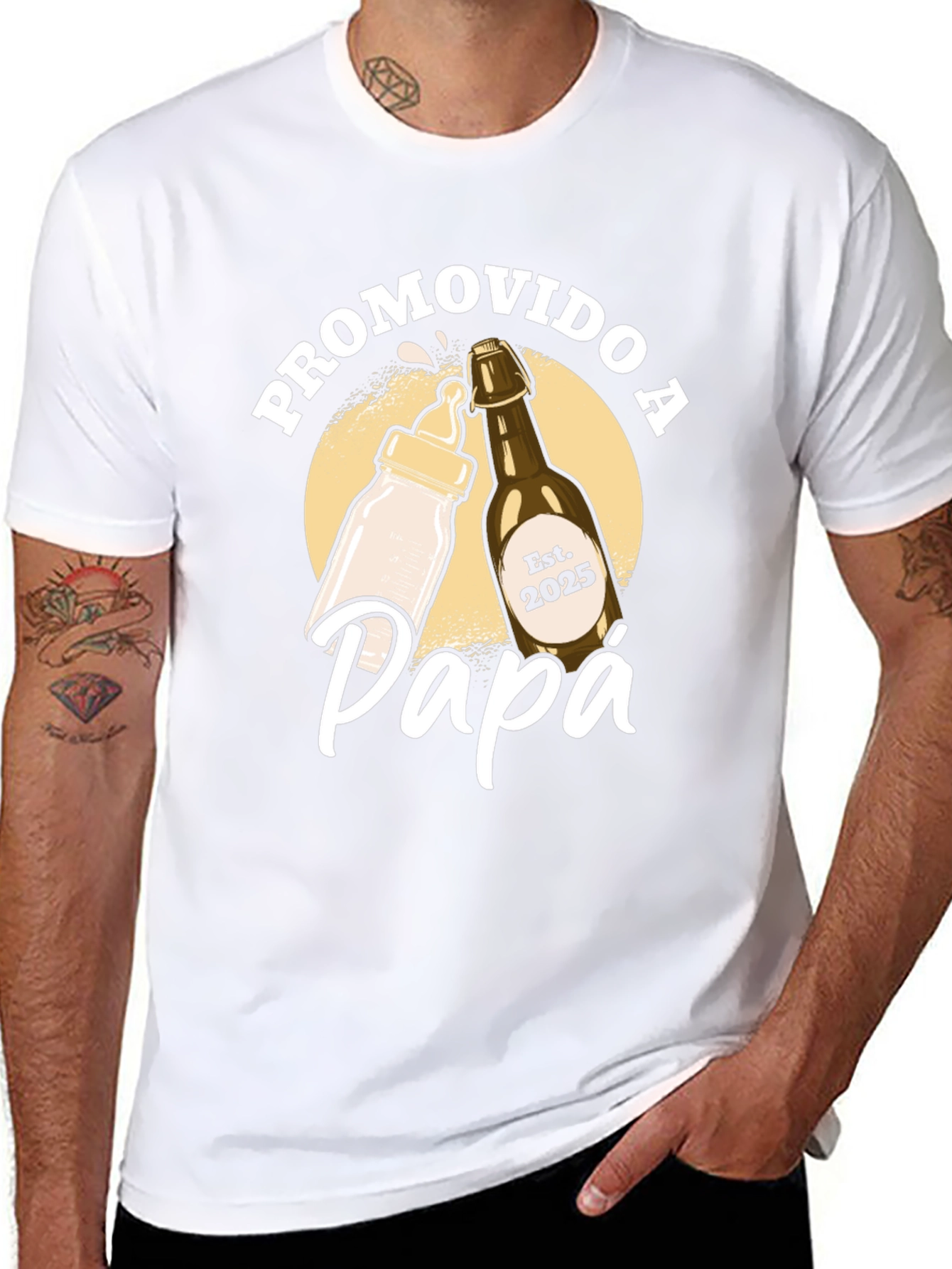 Promovido a Papa T-Shirt - New Dad Est. 2025