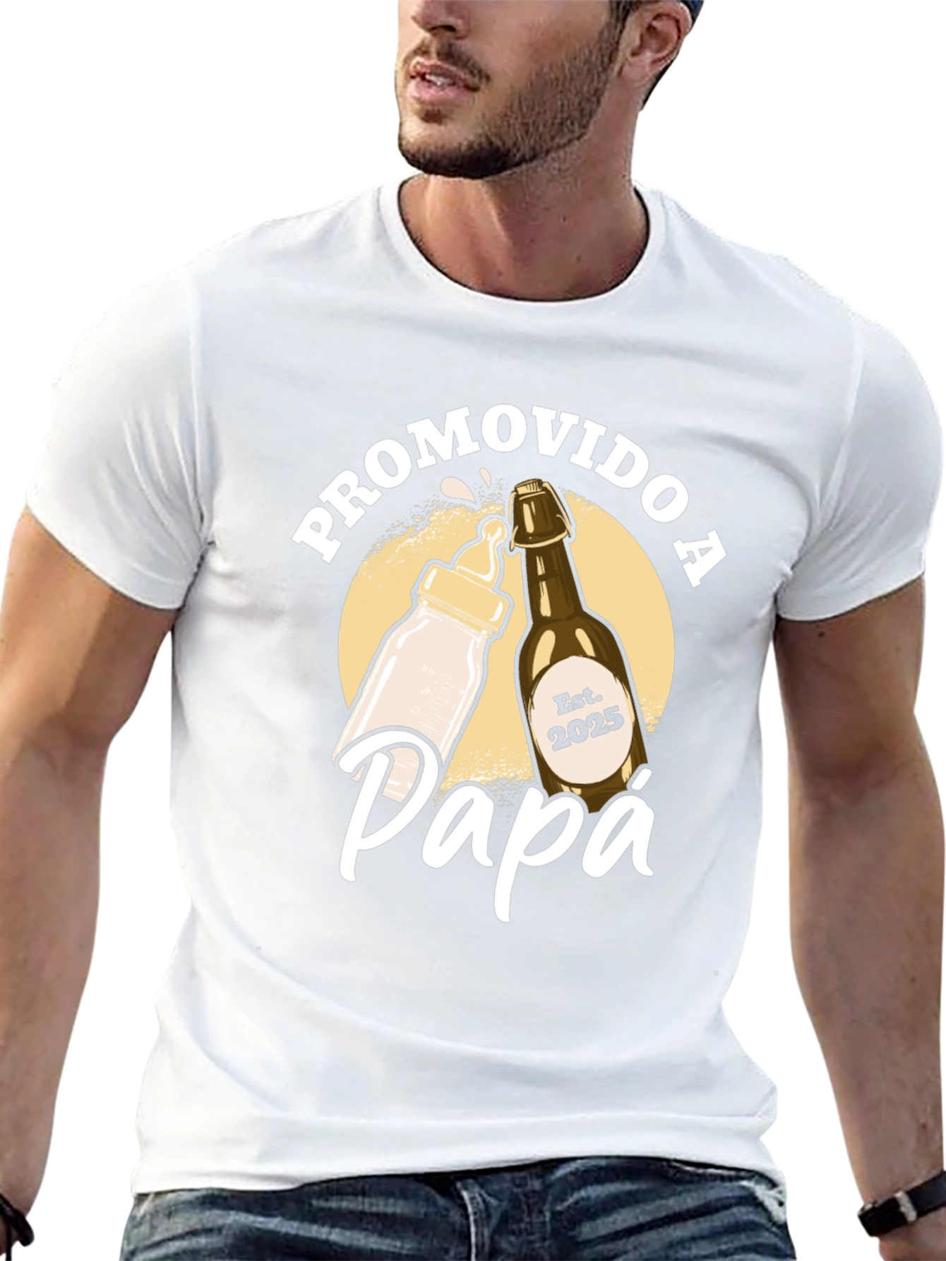 Promovido a Papa T-Shirt - New Dad Est. 2025