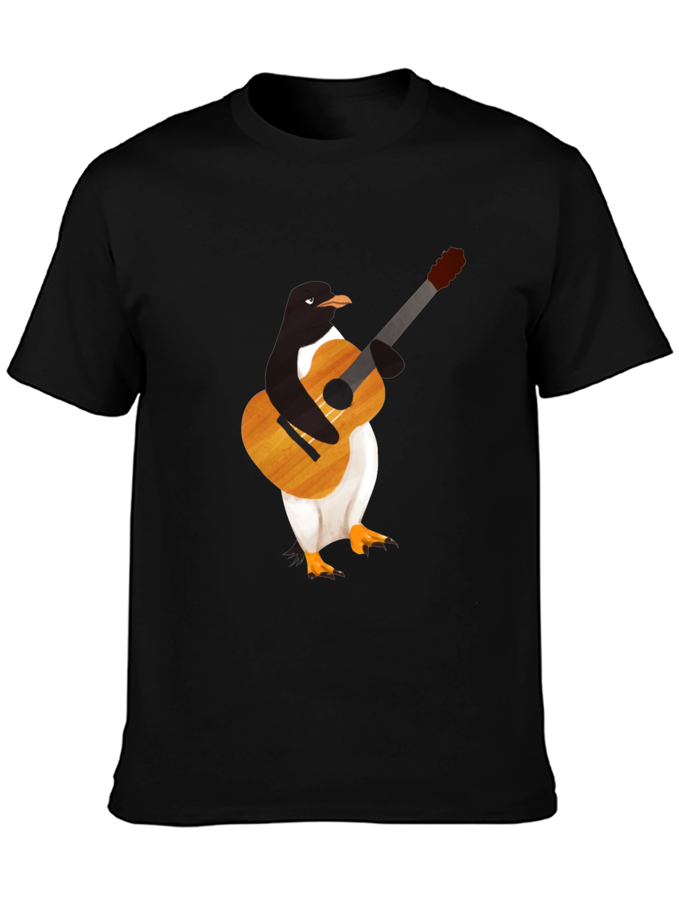 Penguin Guitar Player T-Shirt - Cool Graphic Tee