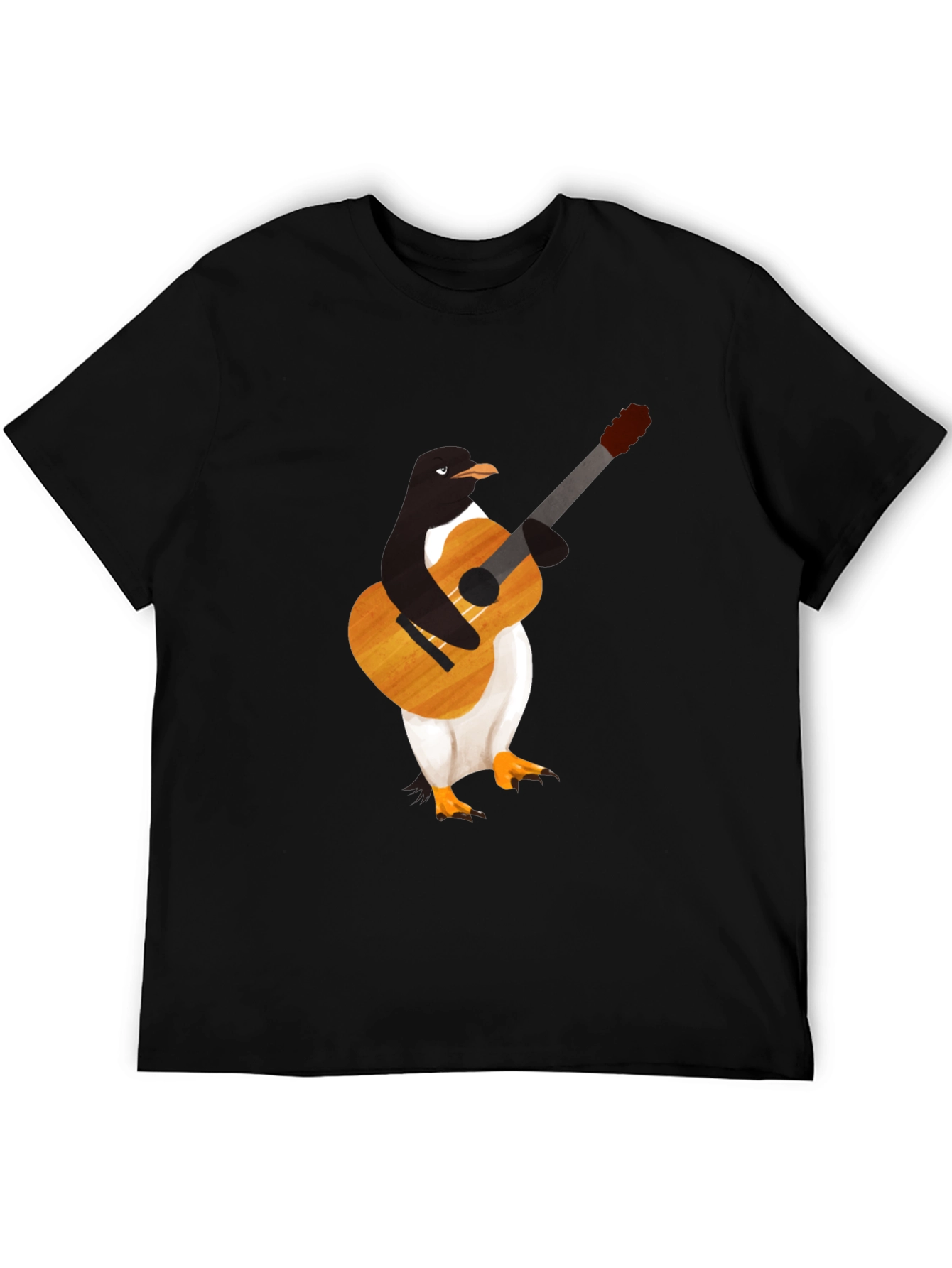 Penguin Guitar Player T-Shirt - Cool Graphic Tee