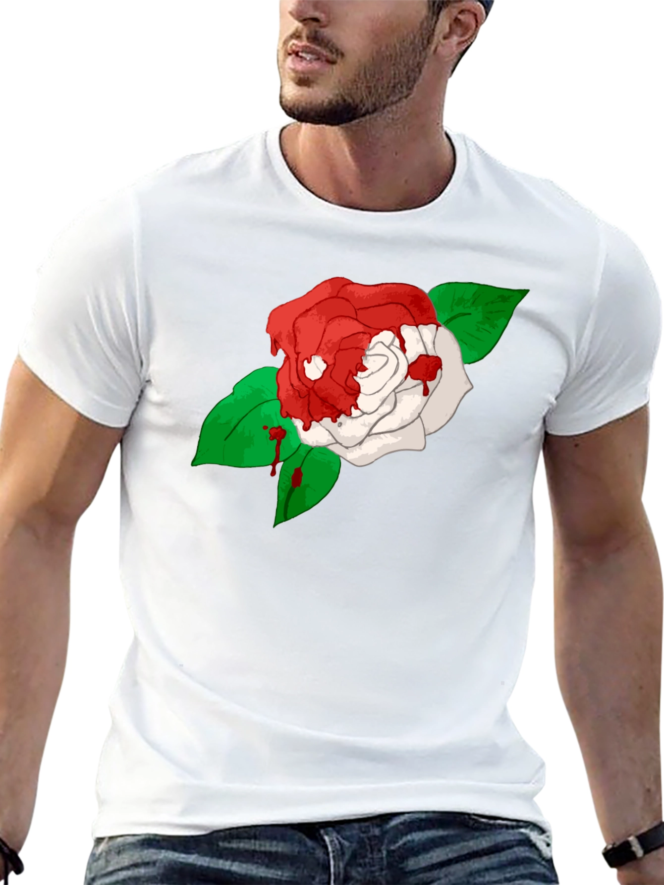 Bleeding Rose Black T-Shirt
