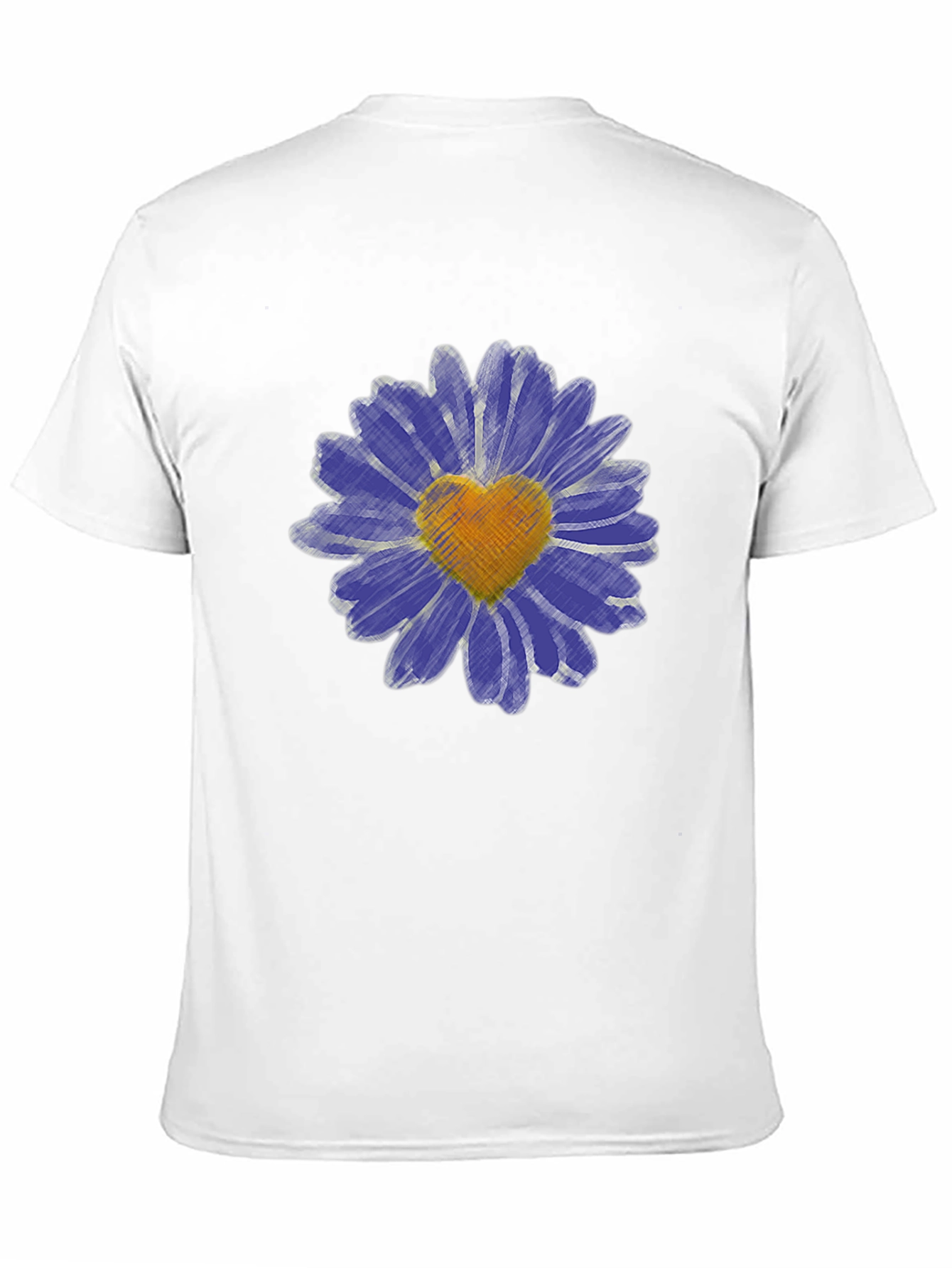 Heart Daisy Graphic T-Shirt - Mens Black Tee