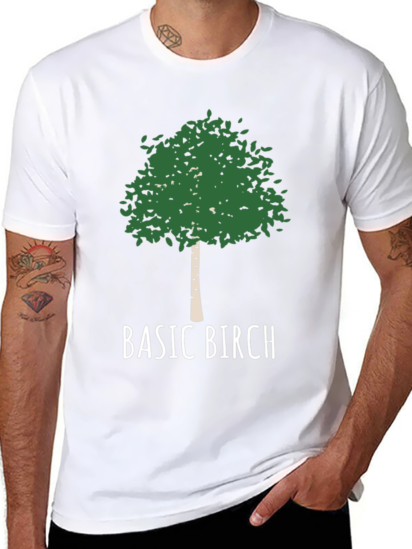 Basic Birch Tree T-Shirt - Nature Lover Tee