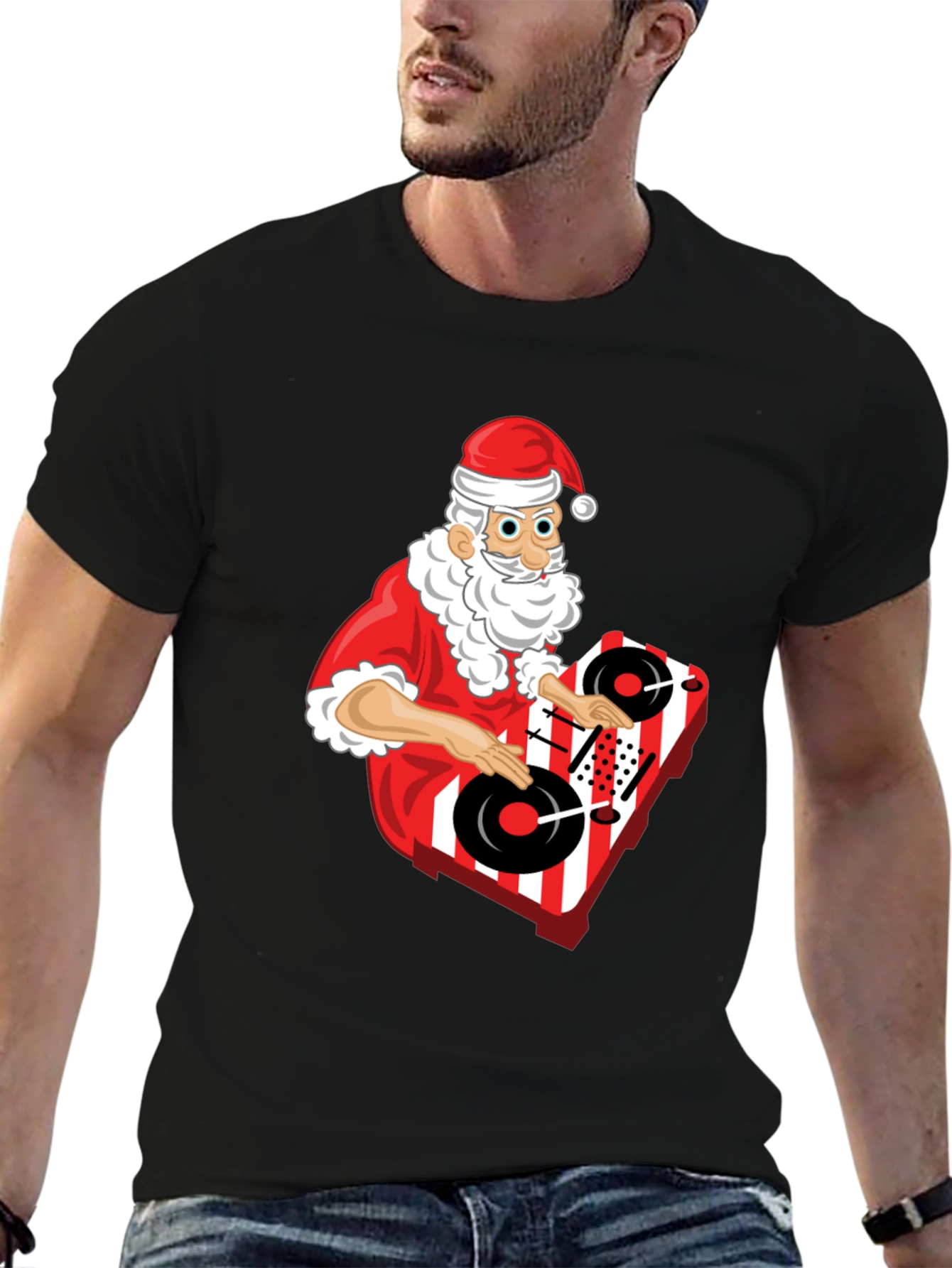 DJ Santa T-Shirt - Holiday Turntable Tee