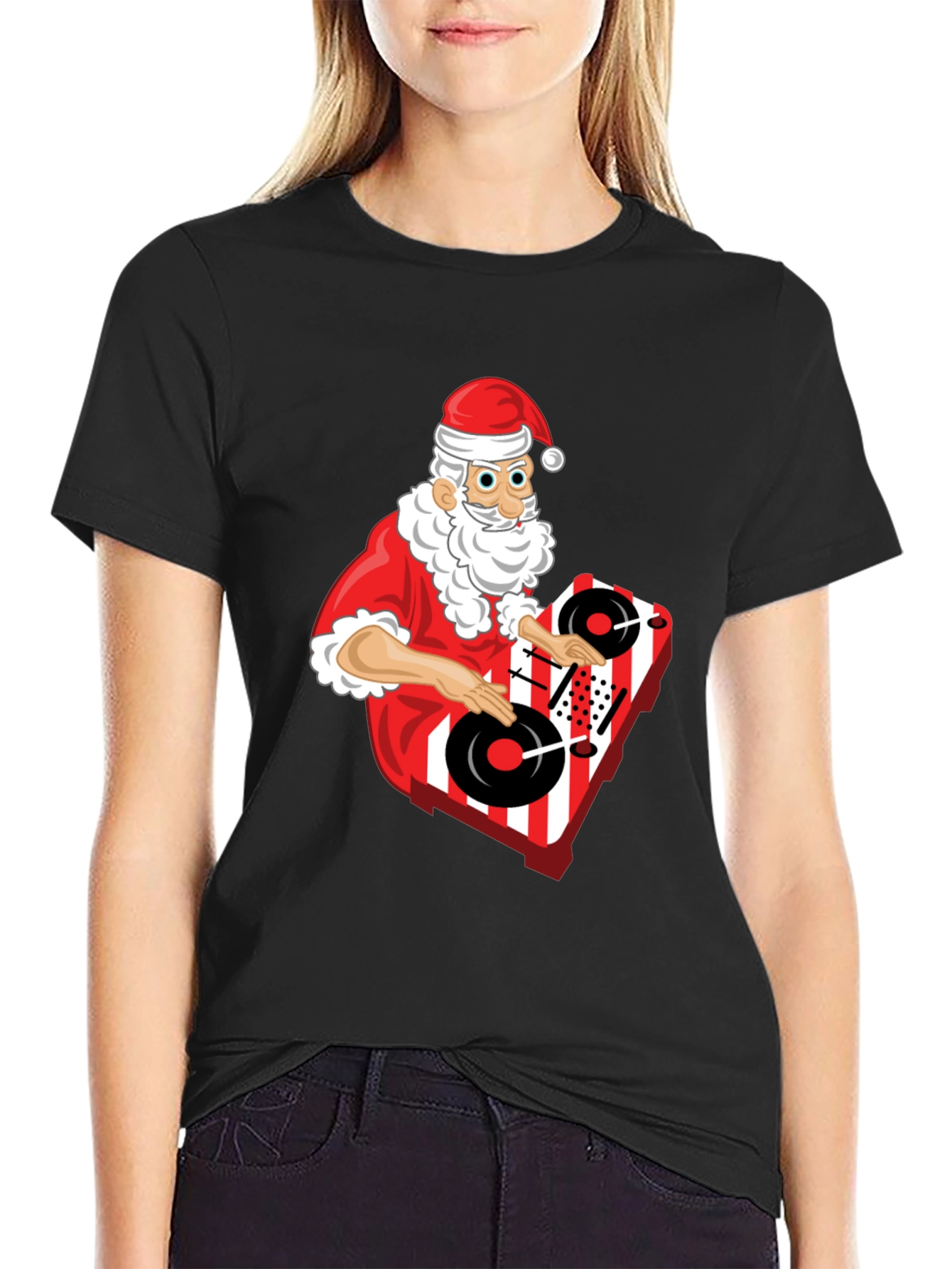 DJ Santa T-Shirt - Holiday Turntable Tee