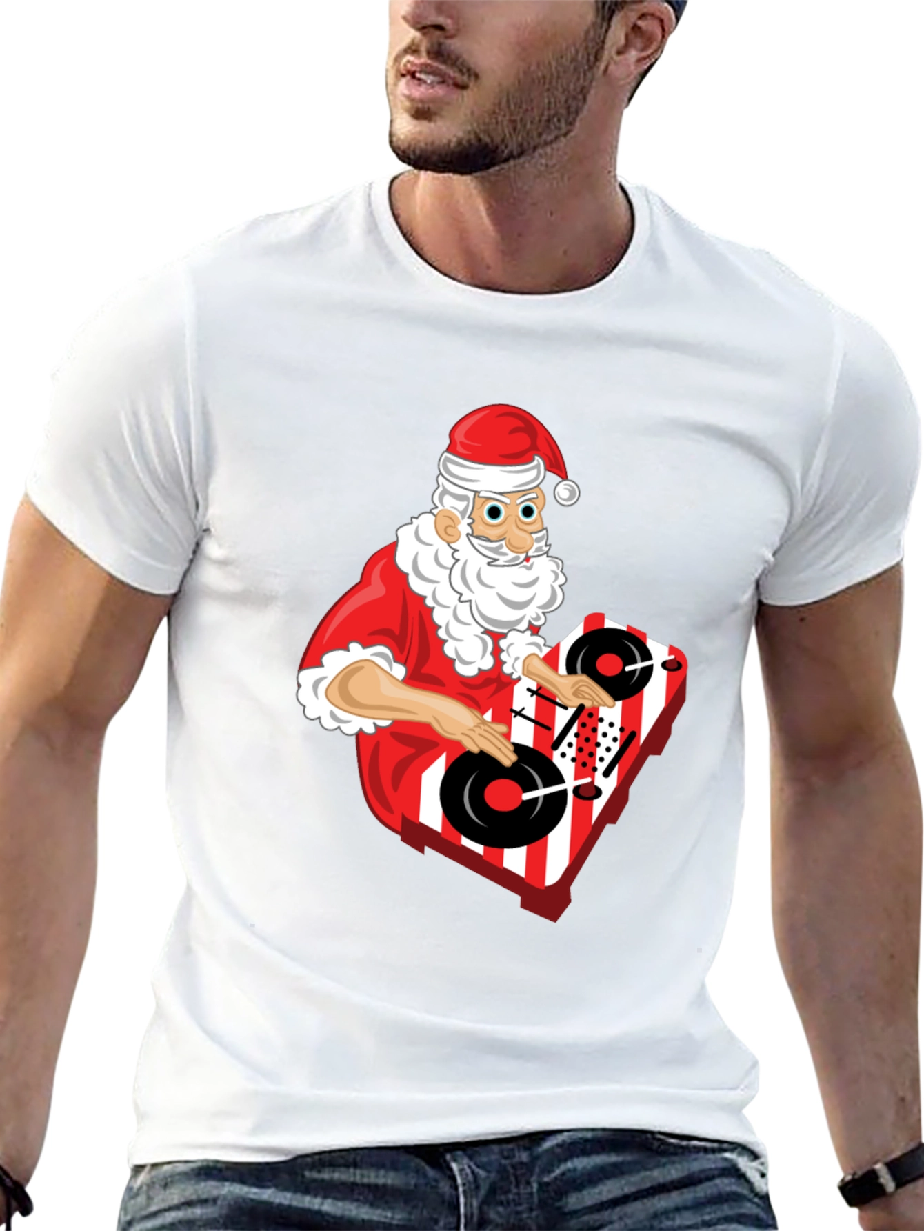 DJ Santa T-Shirt - Holiday Turntable Tee