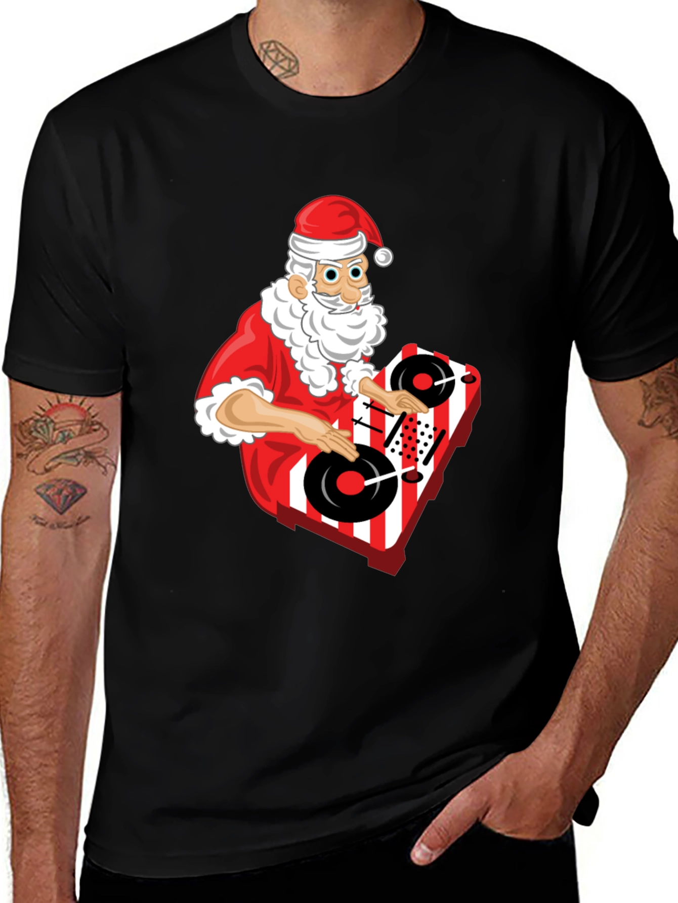 DJ Santa T-Shirt - Holiday Turntable Tee