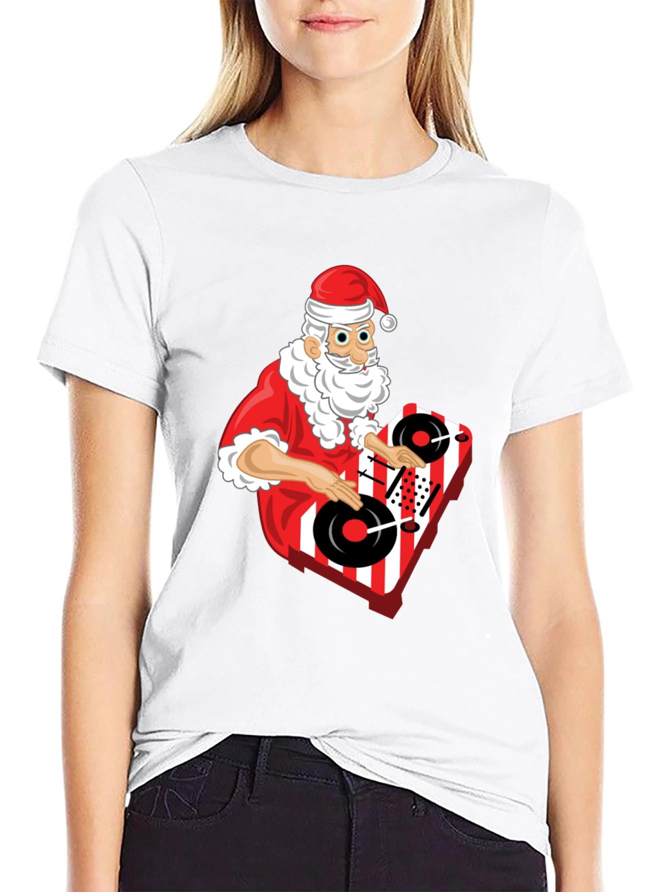 DJ Santa T-Shirt - Holiday Turntable Tee