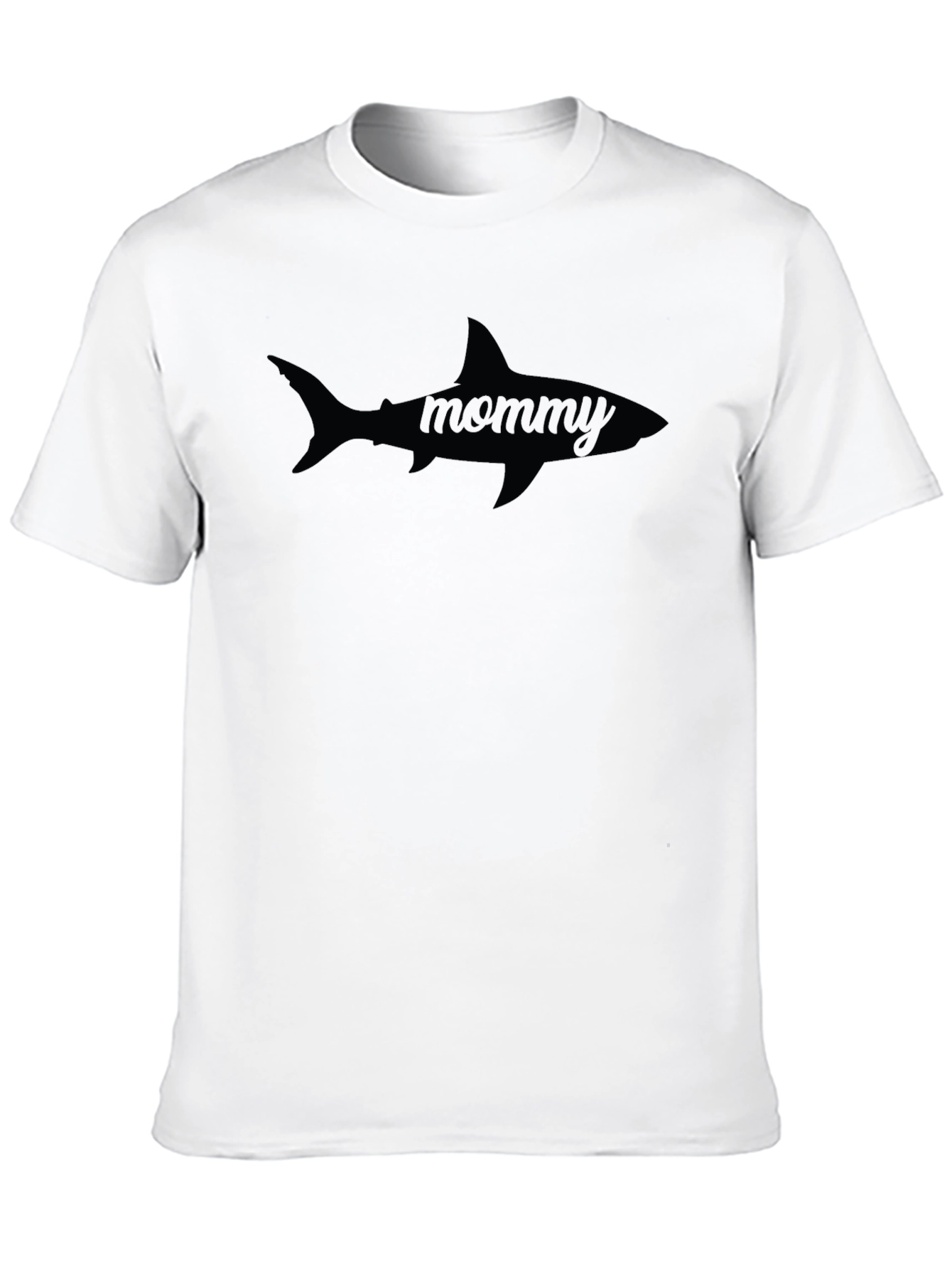 Mommy Shark Graphic Tee - Black Casual T-Shirt