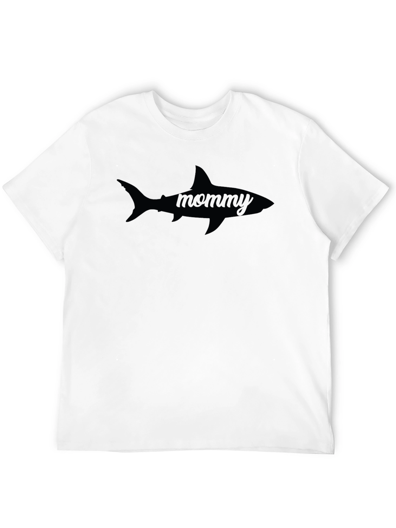 Mommy Shark Graphic Tee - Black Casual T-Shirt