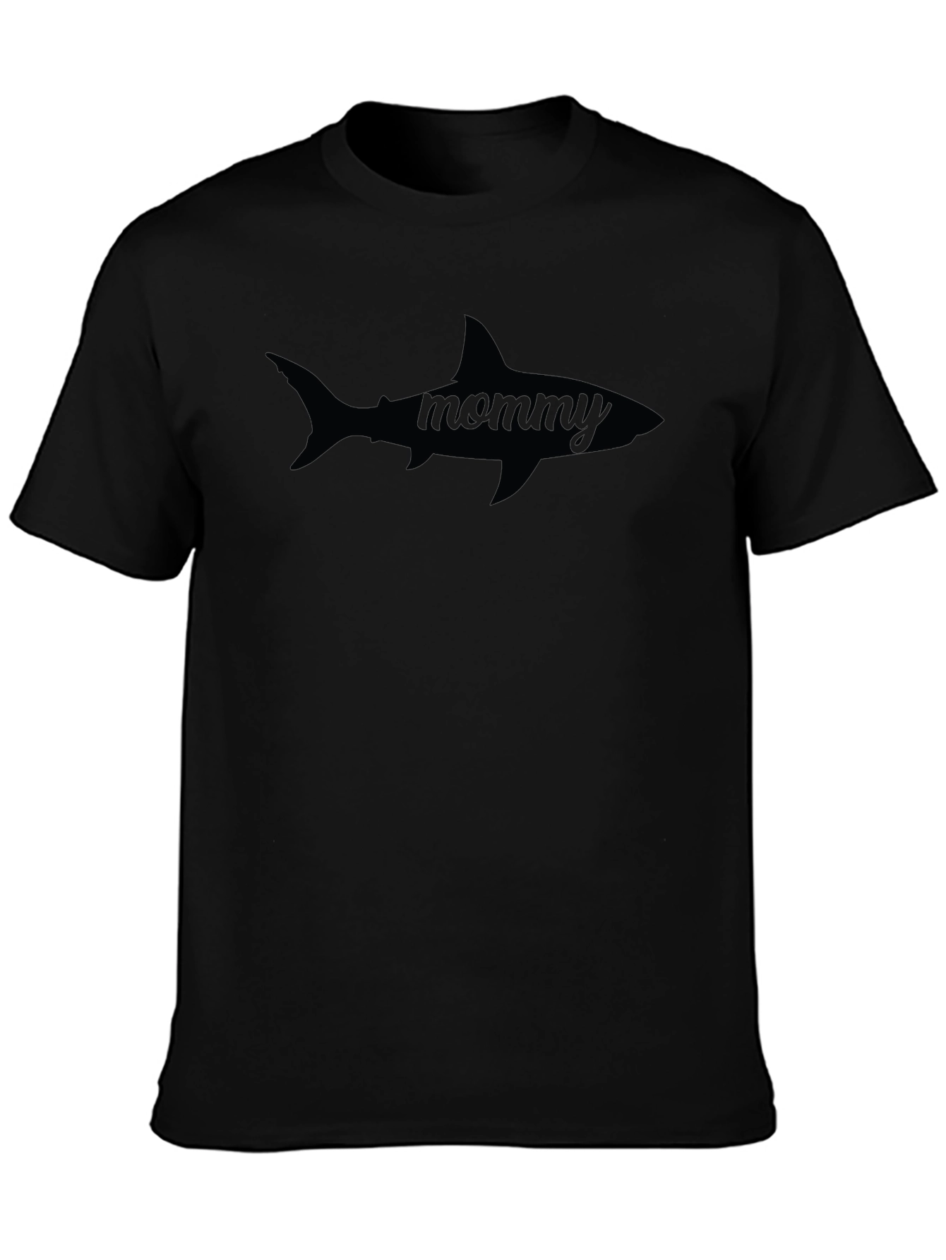 Mommy Shark Graphic Tee - Black Casual T-Shirt