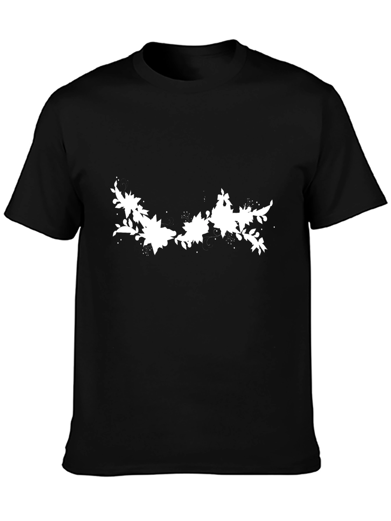 Floral Graphic Black T-Shirt