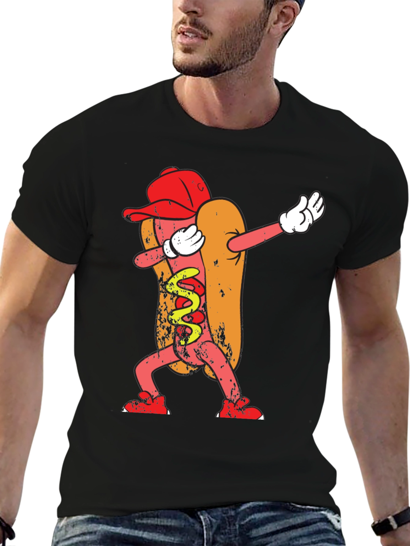 Dabbing Hot Dog Graphic Tee