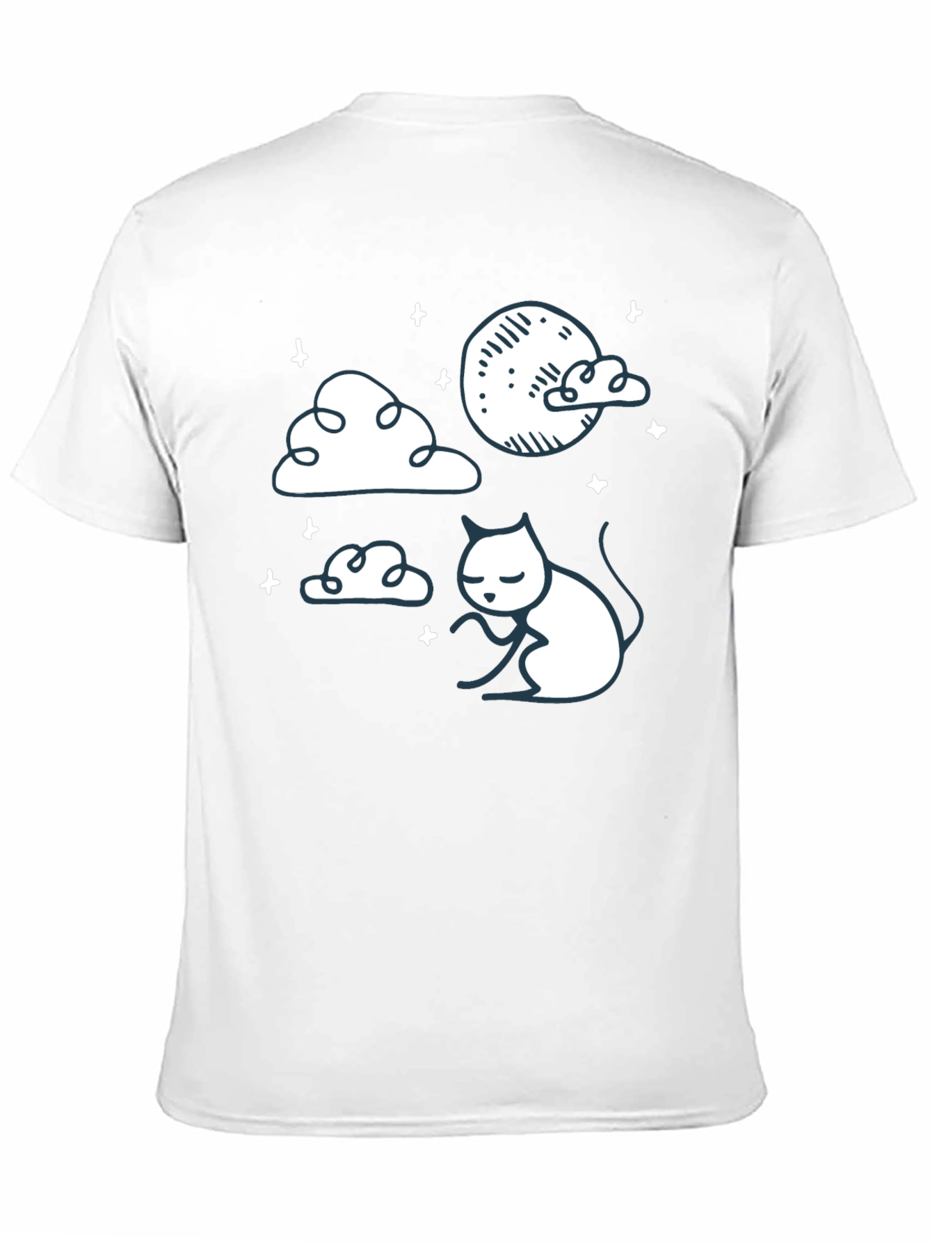Dreamy Cat Graphic Tee - Soft Cotton Comfort