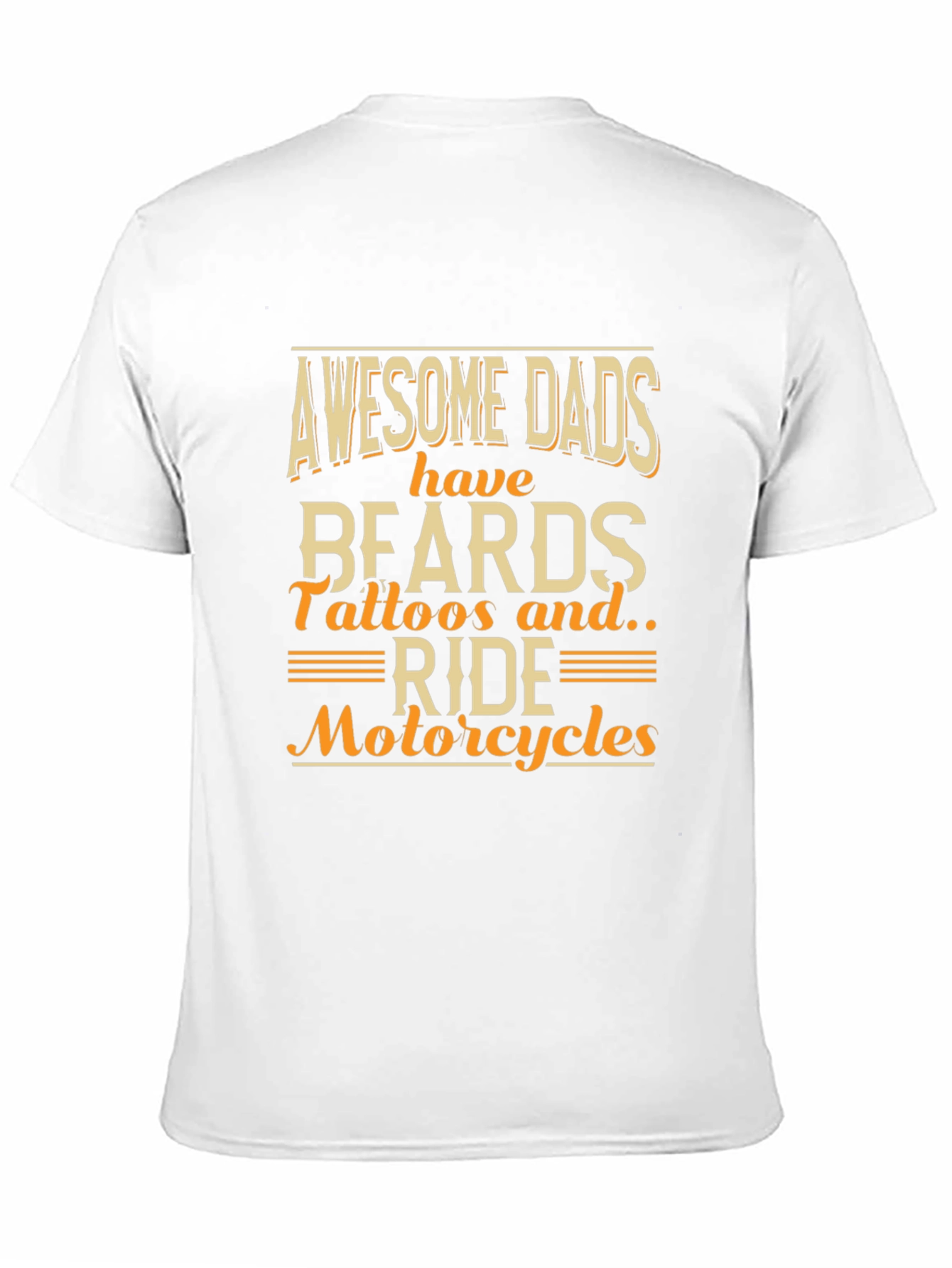 Awesome Dads T-Shirt - Beards Tattoos Motorcycles