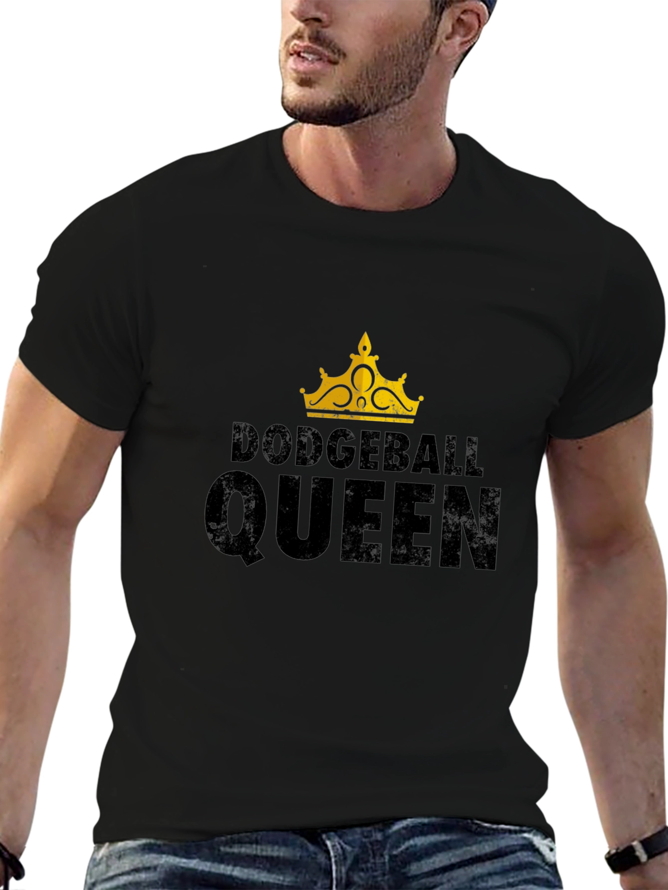 Dodgeball Queen Black Graphic T-Shirt