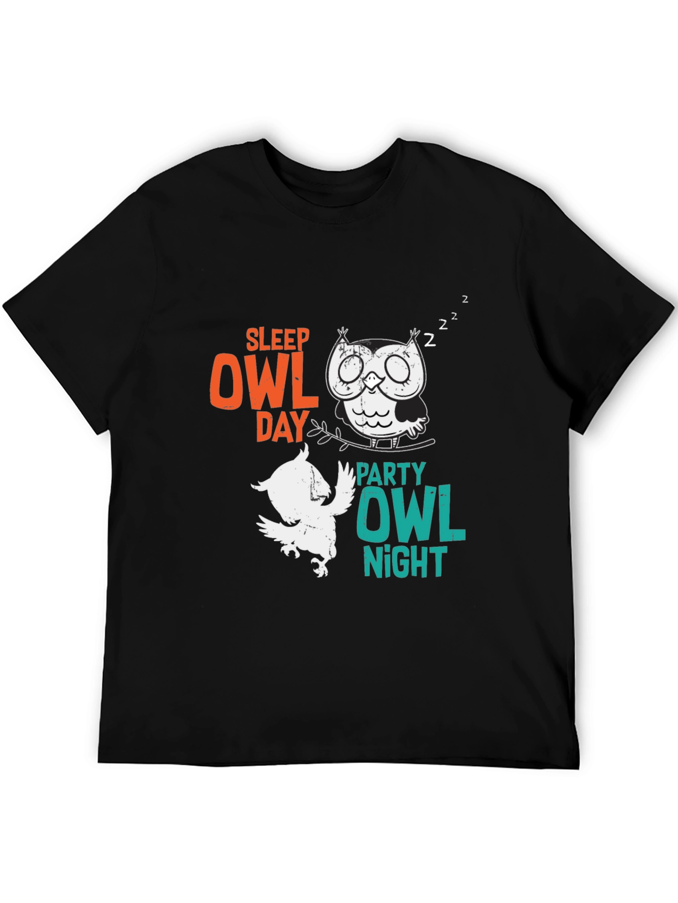 Sleep Owl Day Party Owl Night Graphic T-Shirt