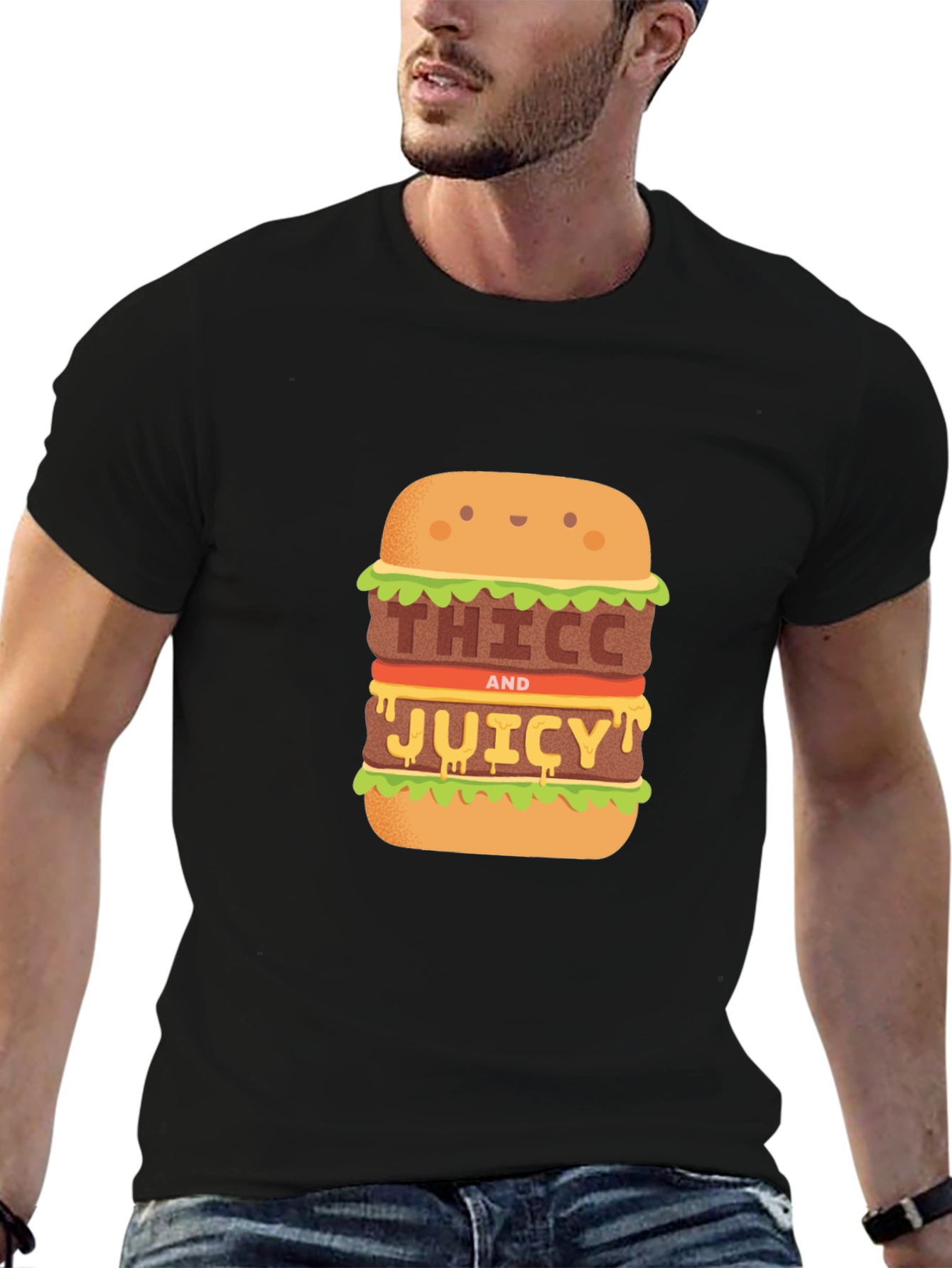 Thiccc and Juicy Burger Graphic Tee