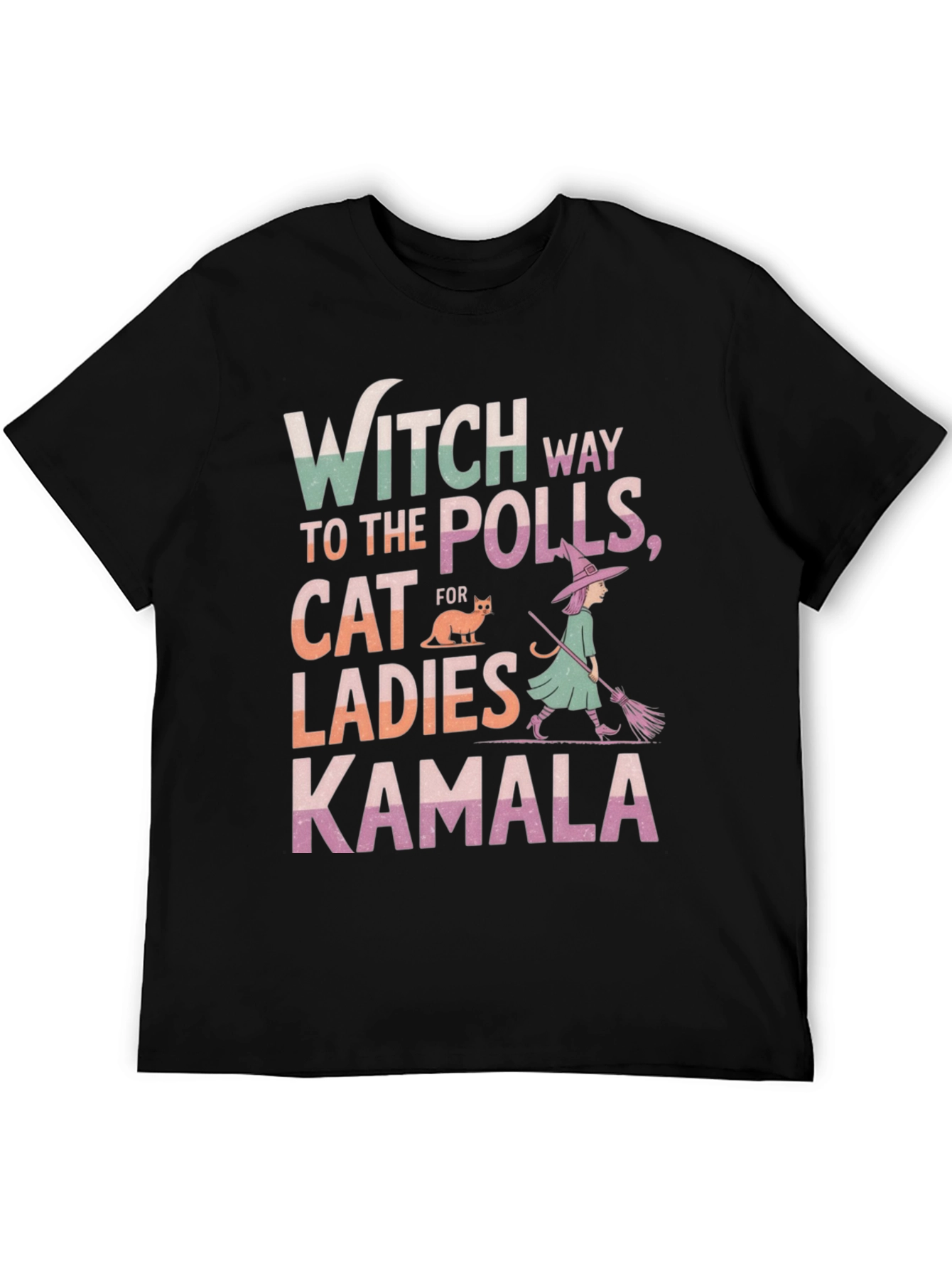 Witch Way to the Polls Kamala Ladies Cat T-Shirt