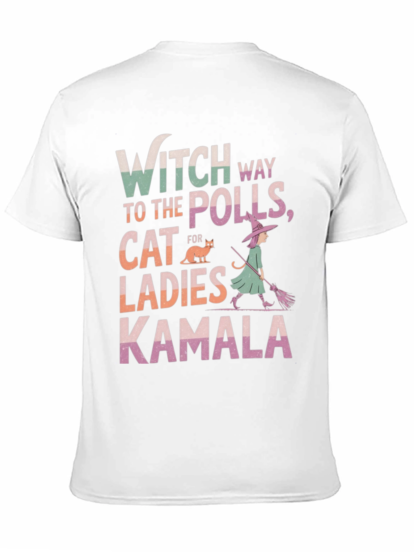 Witch Way to the Polls Kamala Ladies Cat T-Shirt