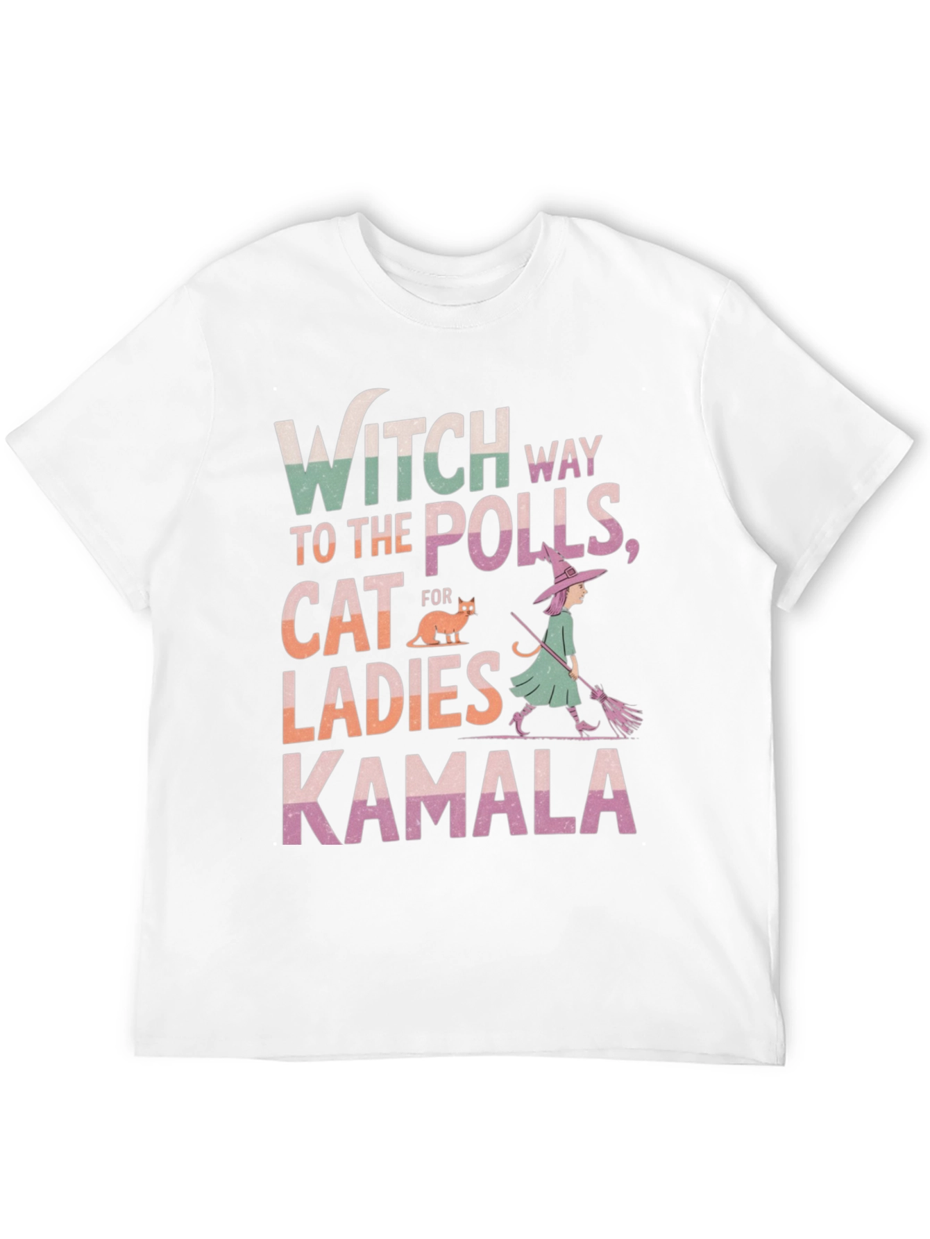 Witch Way to the Polls Kamala Ladies Cat T-Shirt