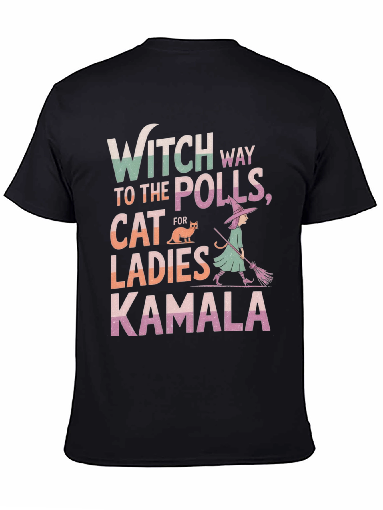 Witch Way to the Polls Kamala Ladies Cat T-Shirt