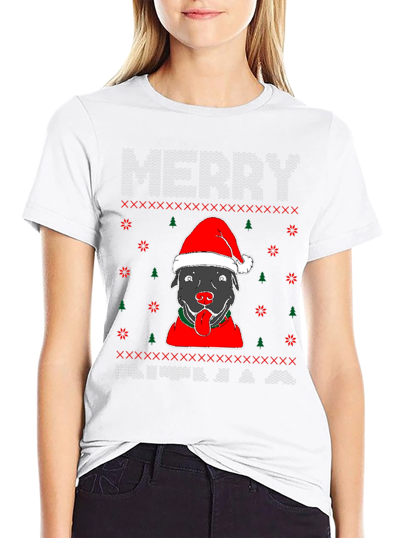 Merry Christmas Dog Graphic Tee