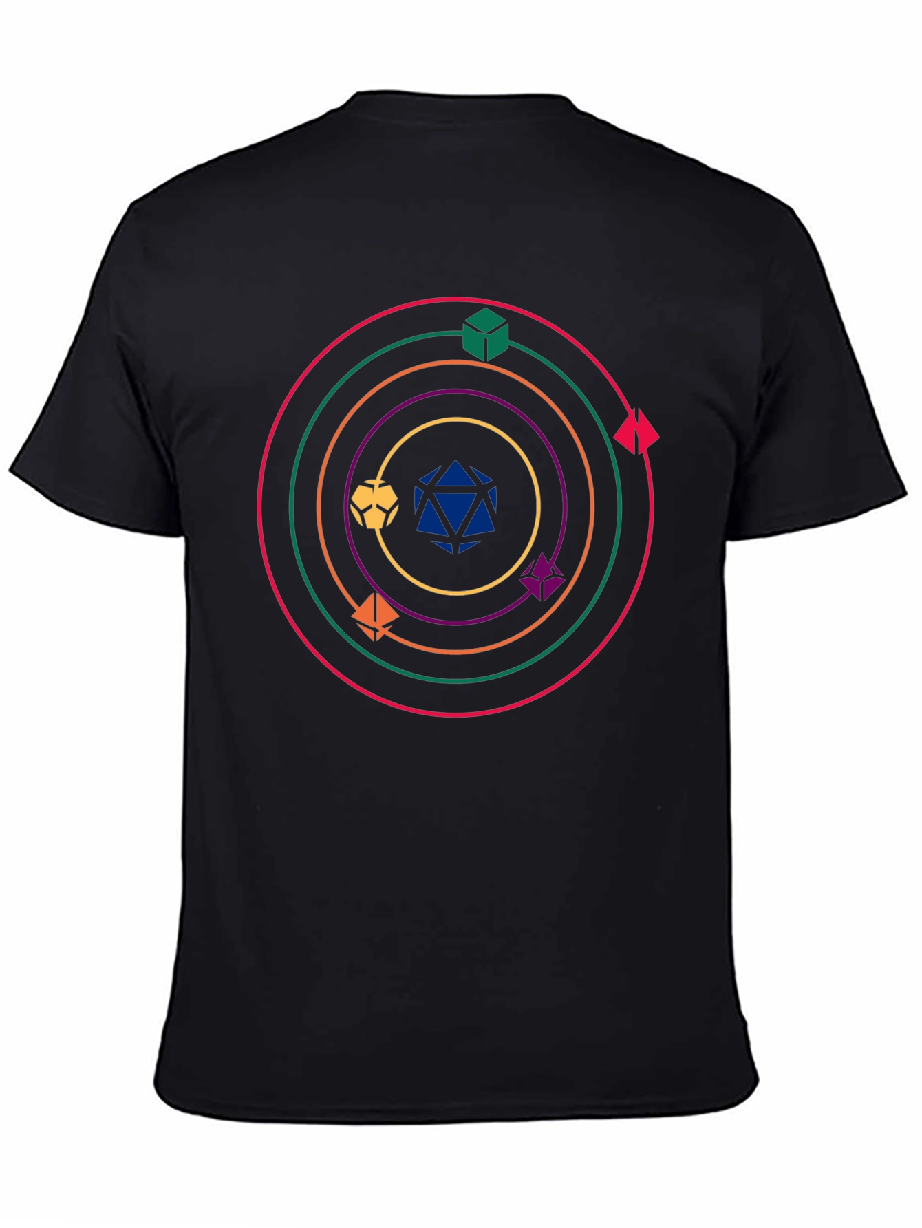 Dice Orbit Graphic T-Shirt - Black