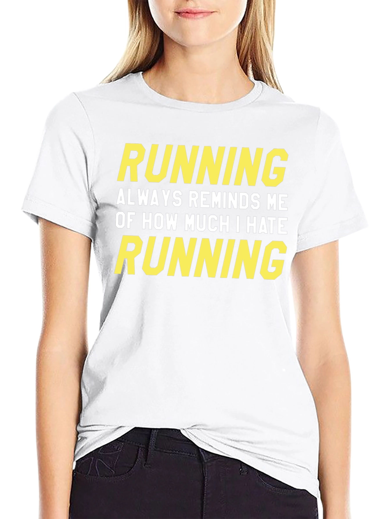 Funny Running Hate Graphic T-Shirt