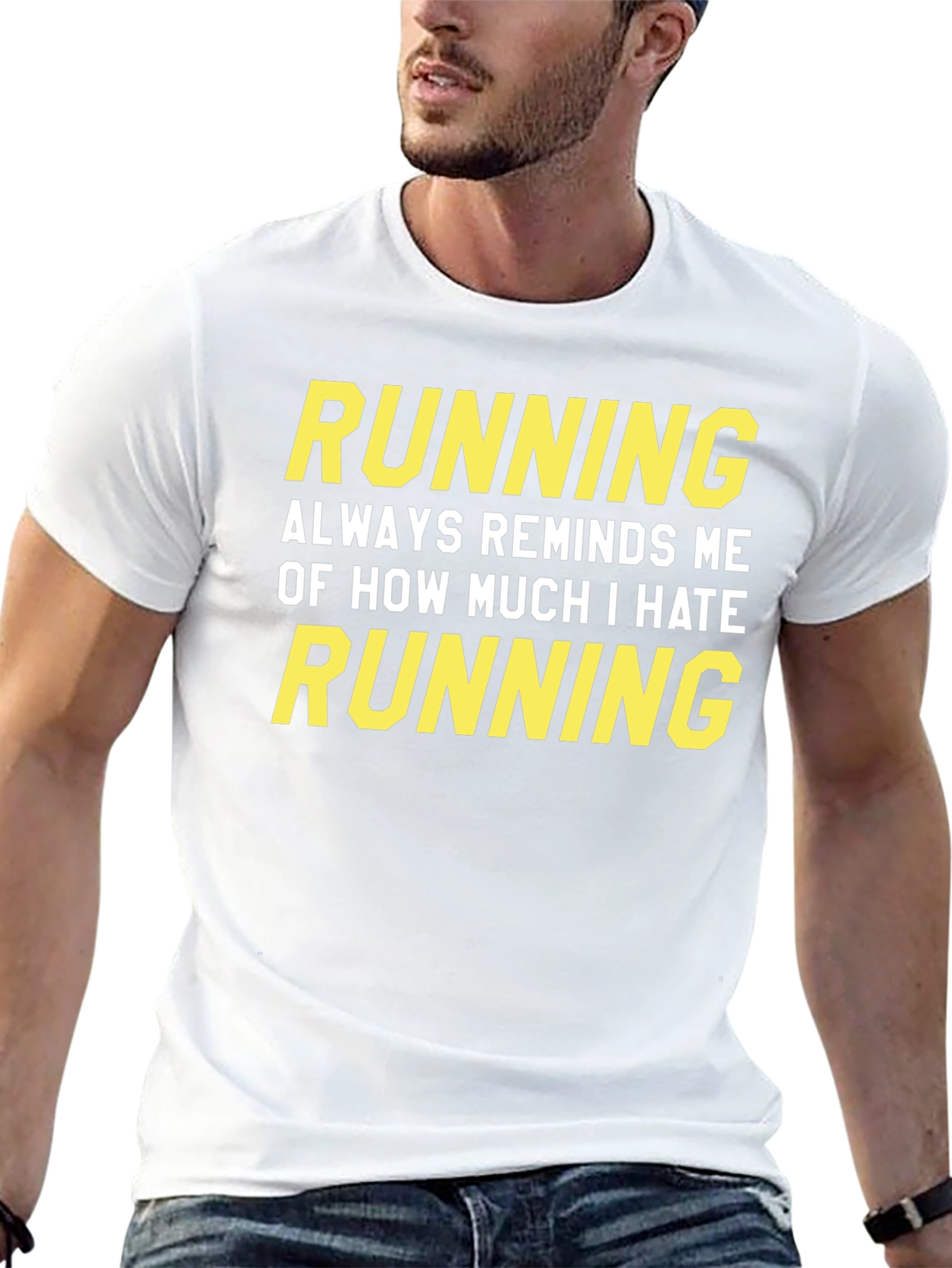 Funny Running Hate Graphic T-Shirt